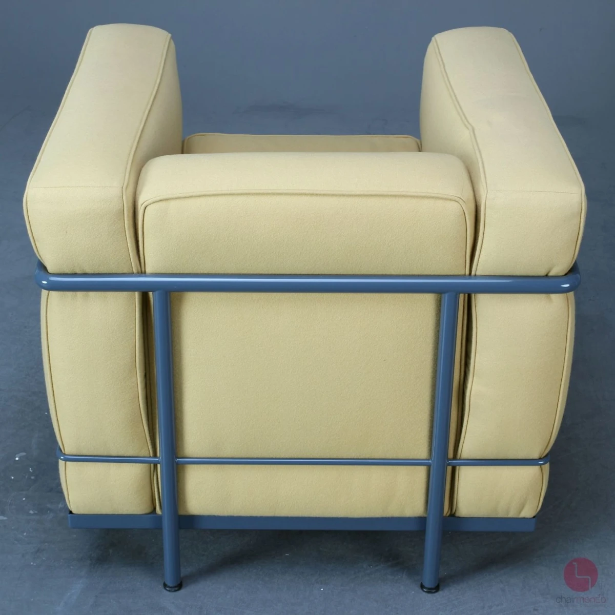 Cassina LC2 Le Corbusier Sessel Stoff Gelb gebraucht Cassina LC2 Le Corbusier Sessel Stoff Gelb gebraucht