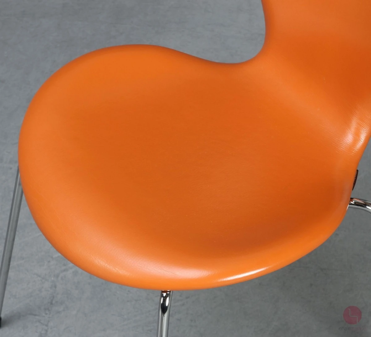 Fritz Hansen Serie 7 Leder Stuhl in Cognac Orange Fritz Hansen Serie 7 Leder Stuhl in Cognac Orange