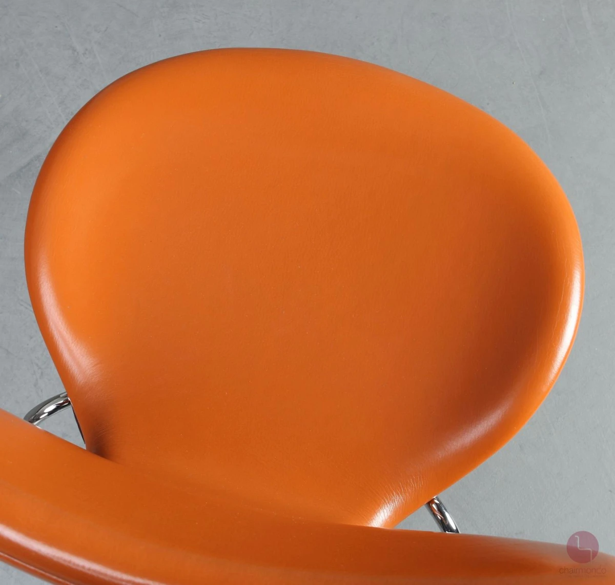 Fritz Hansen Serie 7 Leder Stuhl in Cognac Orange Fritz Hansen Serie 7 Leder Stuhl in Cognac Orange
