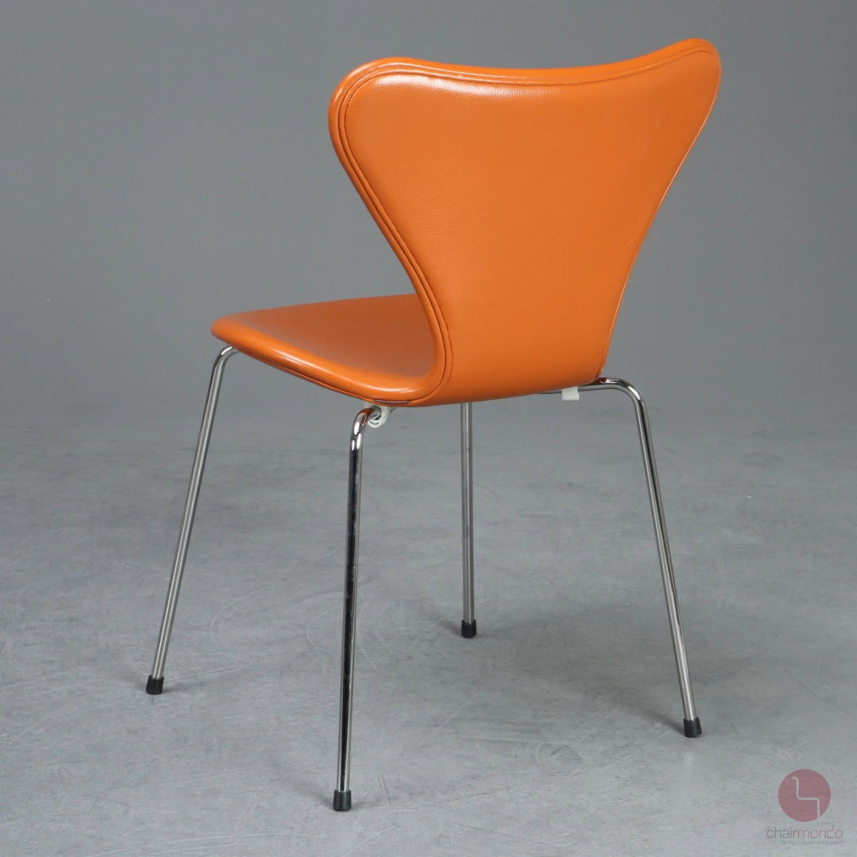 Fritz Hansen Serie 7 Leder Stuhl in Cognac Orange Fritz Hansen Serie 7 Leder Stuhl in Cognac Orange