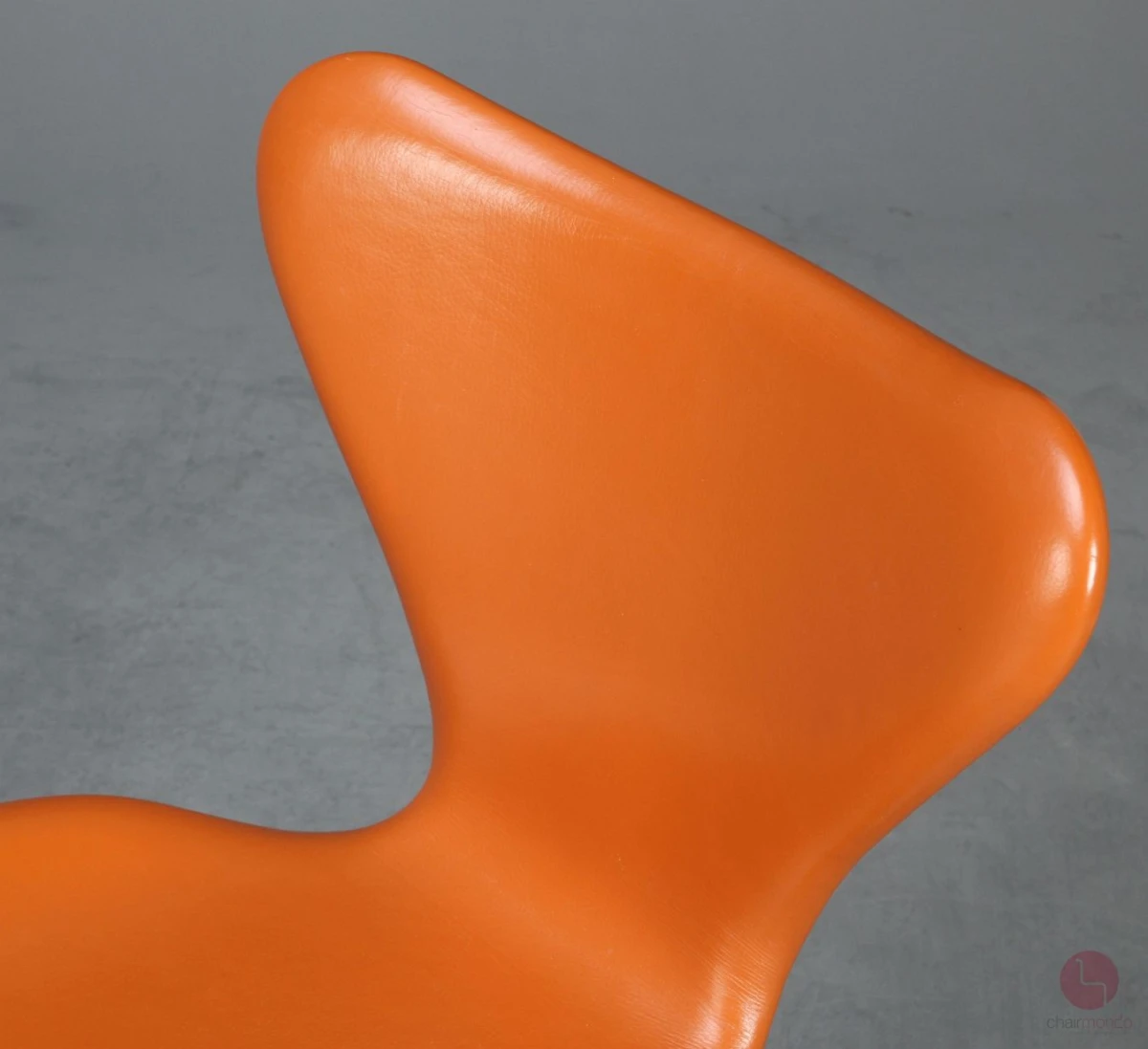 Fritz Hansen Serie 7 Leder Stuhl in Cognac Orange Fritz Hansen Serie 7 Leder Stuhl in Cognac Orange