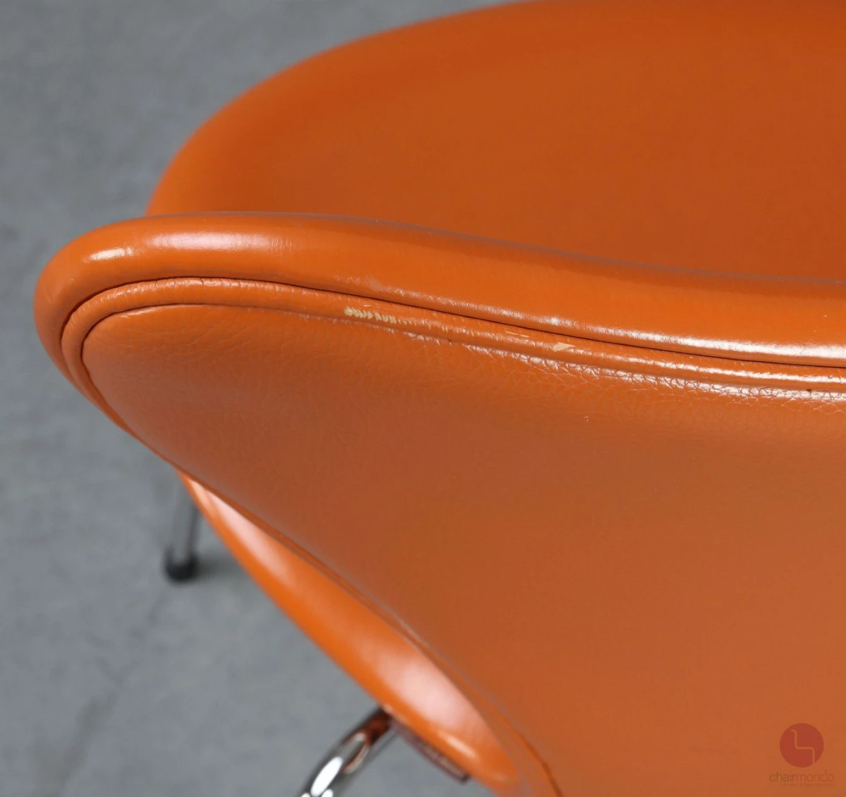 Fritz Hansen Serie 7 Leder Stuhl in Cognac Orange Fritz Hansen Serie 7 Leder Stuhl in Cognac Orange