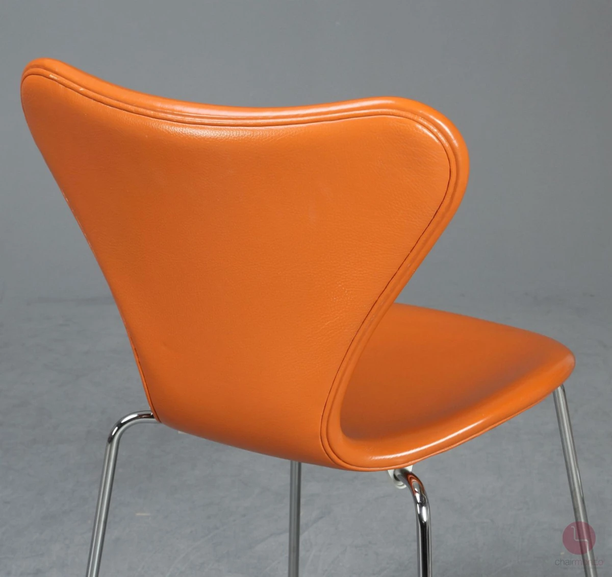 Fritz Hansen Serie 7 Leder Stuhl in Cognac Orange Fritz Hansen Serie 7 Leder Stuhl in Cognac Orange