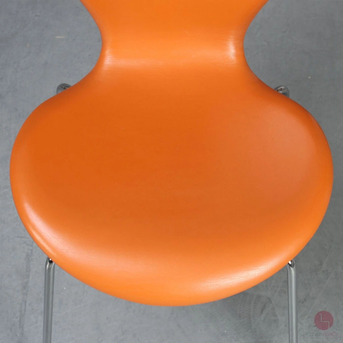 Fritz Hansen Serie 7 Leder Stuhl in Cognac Orange Fritz Hansen Serie 7 Leder Stuhl in Cognac Orange