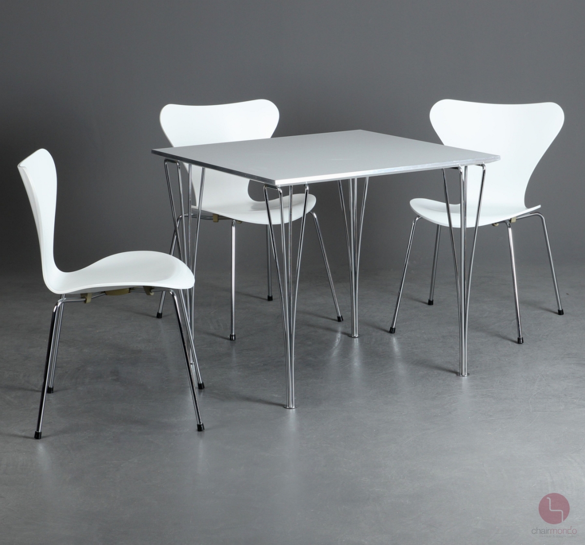 Fritz Hansen Rectangular Esstisch 80 x 80cm in Weiß gebraucht