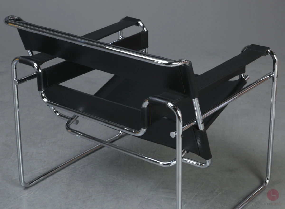 Gavina / Knoll Wassily Chair Kernleder schwarz gebraucht