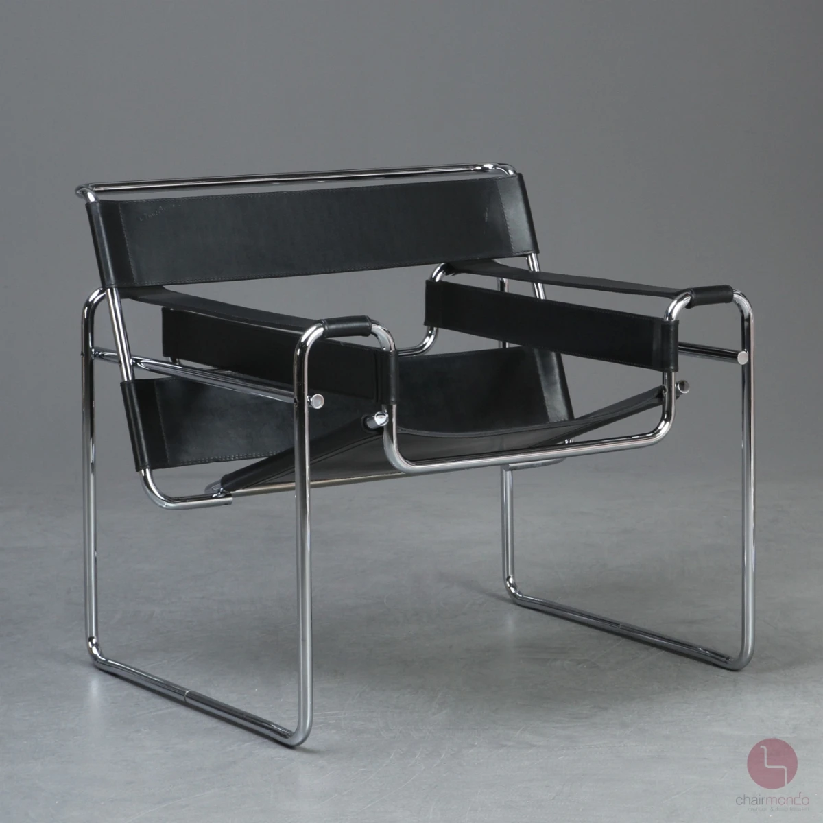 Gavina / Knoll Wassily Chair Kernleder schwarz gebraucht