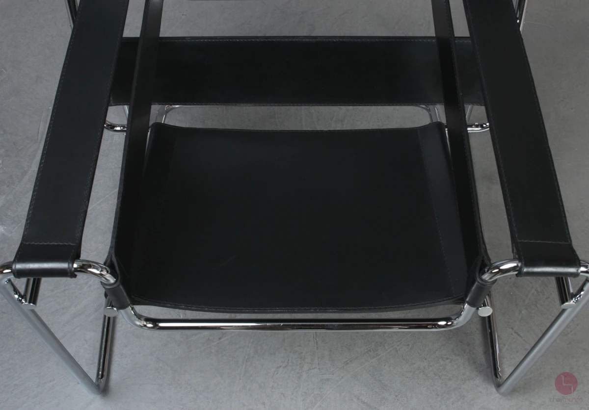 Gavina / Knoll Wassily Chair Kernleder schwarz gebraucht