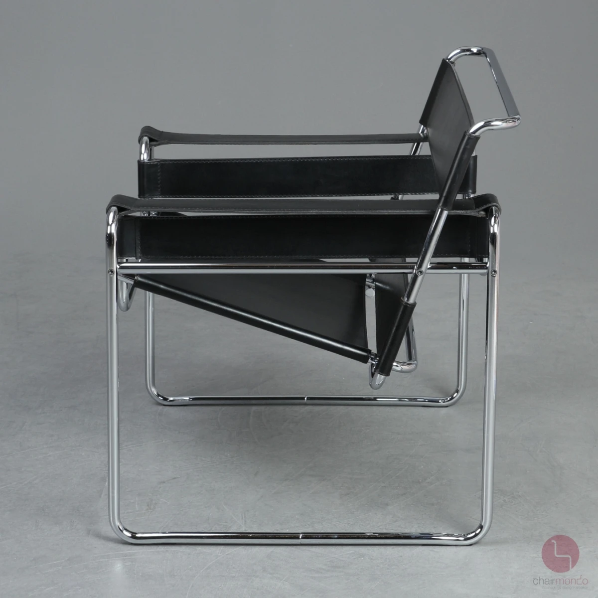 Knoll Wassily Chair mit schwarzem Leder gebraucht