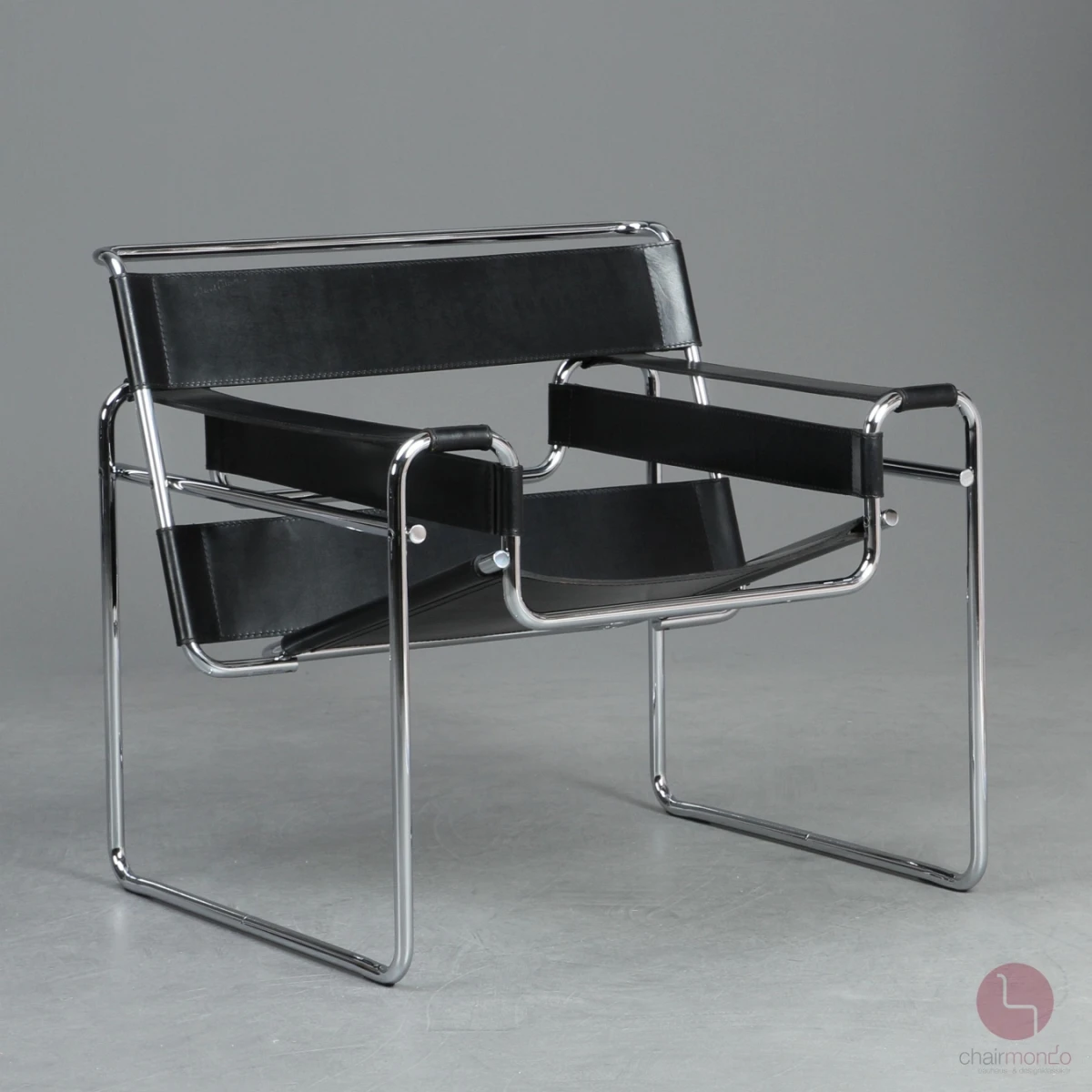 Knoll Wassily Chair mit schwarzem Leder gebraucht
