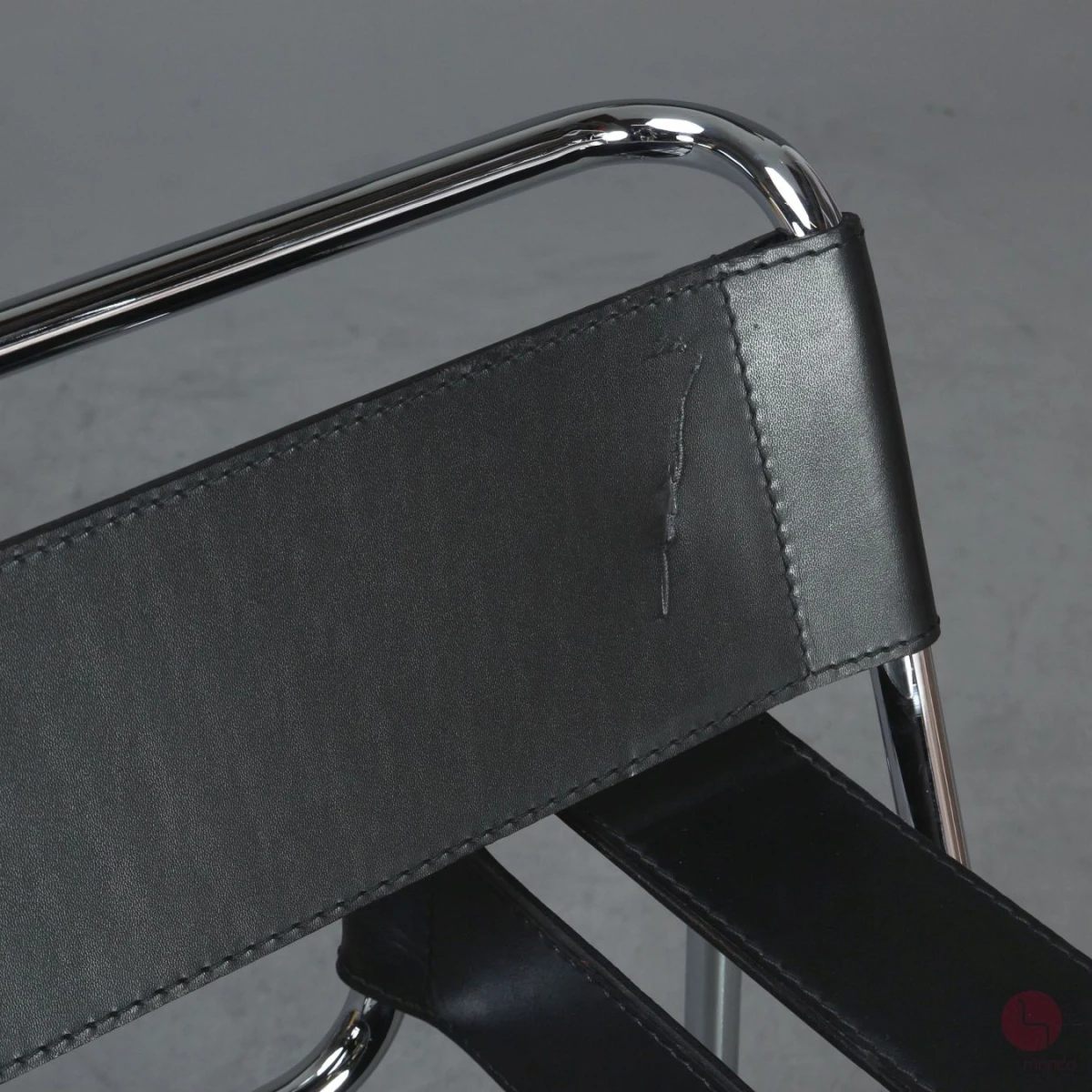 Gavina / Knoll Wassily Chair Kernleder schwarz gebraucht