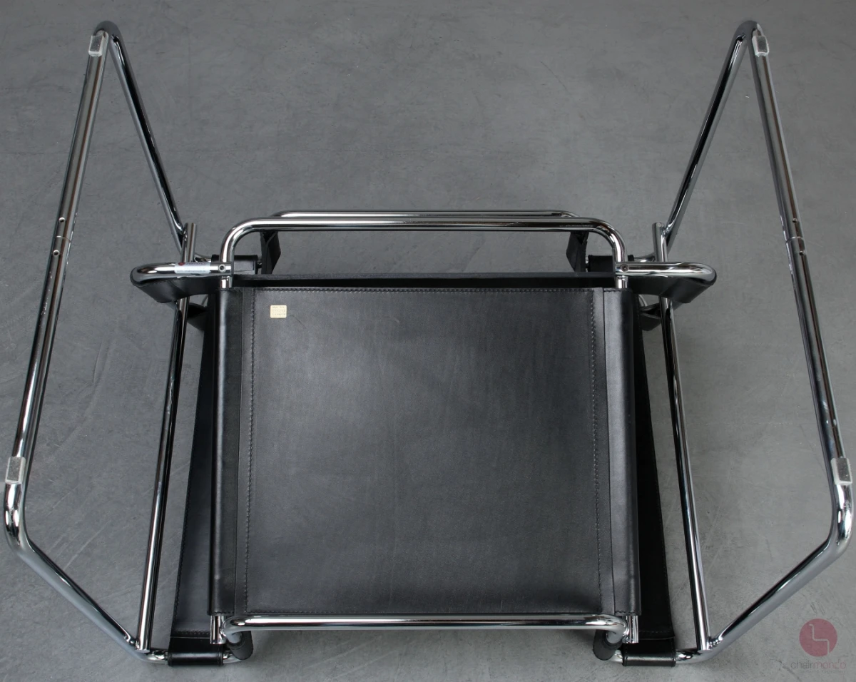 Gavina Wassily Chair mit schwarzem Leder Gavina Wassily Chair mit schwarzem Leder