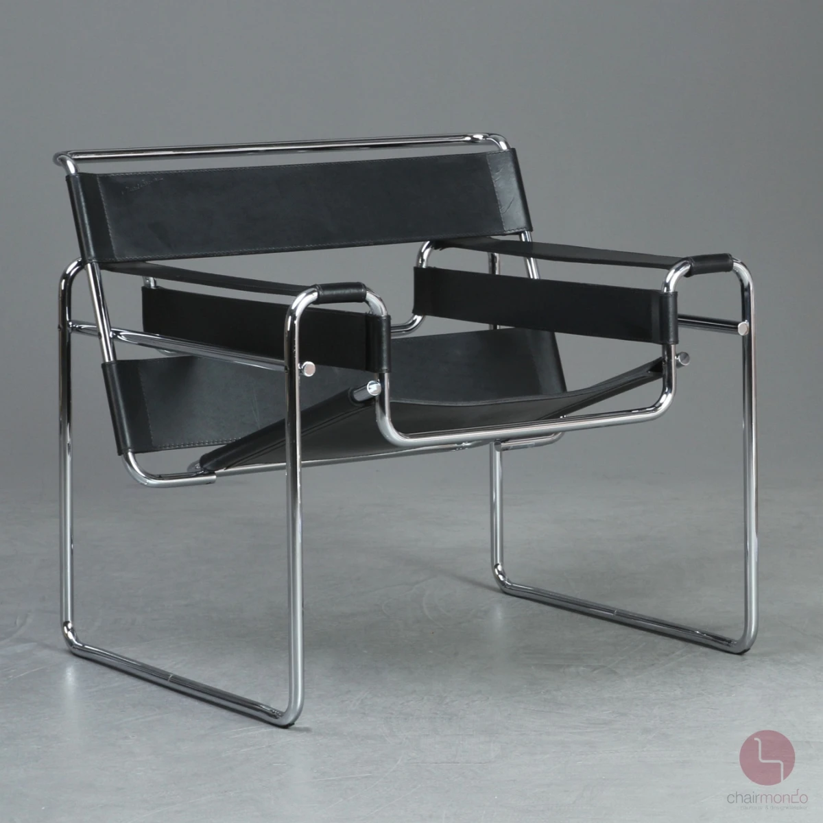 Gavina / Knoll Wassily Chair Kernleder schwarz gebraucht
