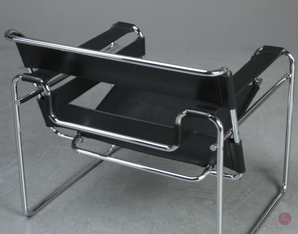 Gavina / Knoll Wassily Chair Kernleder schwarz gebraucht