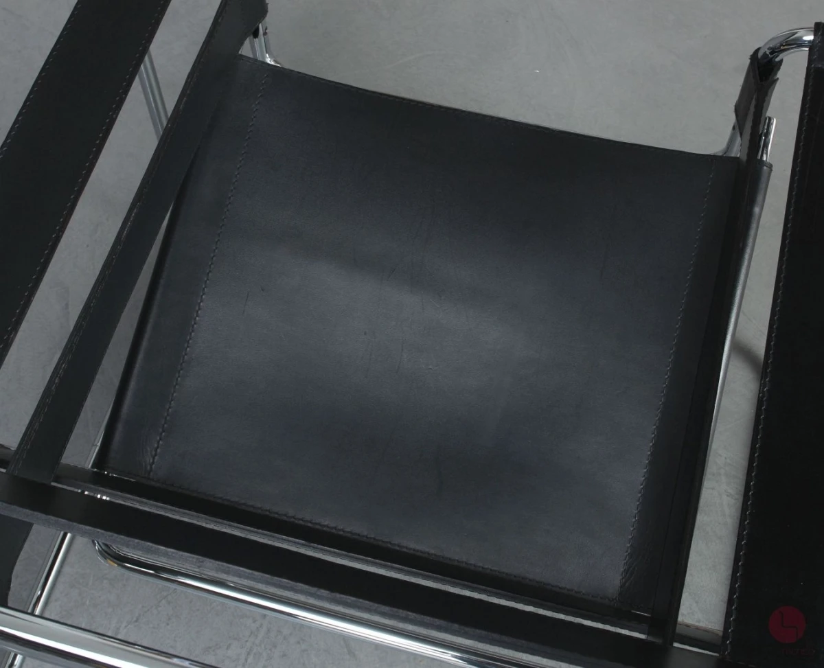 Gavina / Knoll Wassily Chair Kernleder schwarz gebraucht