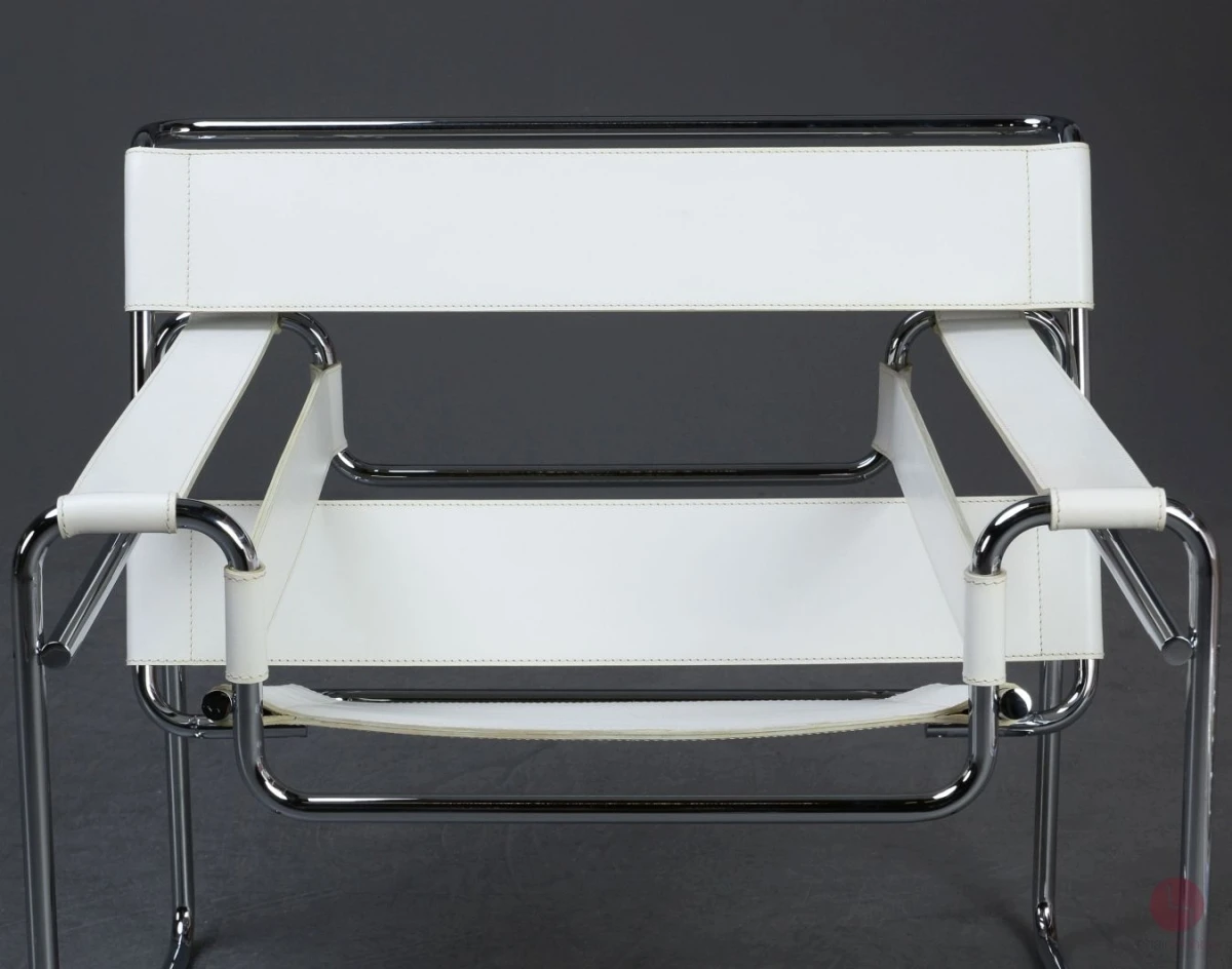 Gavina / Knoll Wassily Chair Kernleder weiß gebraucht
