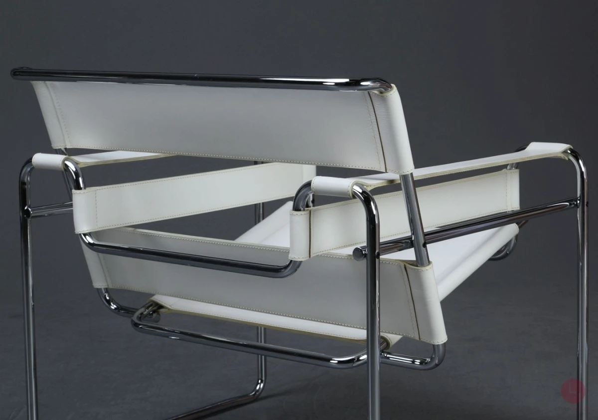Gavina / Knoll Wassily Chair Kernleder weiß gebraucht