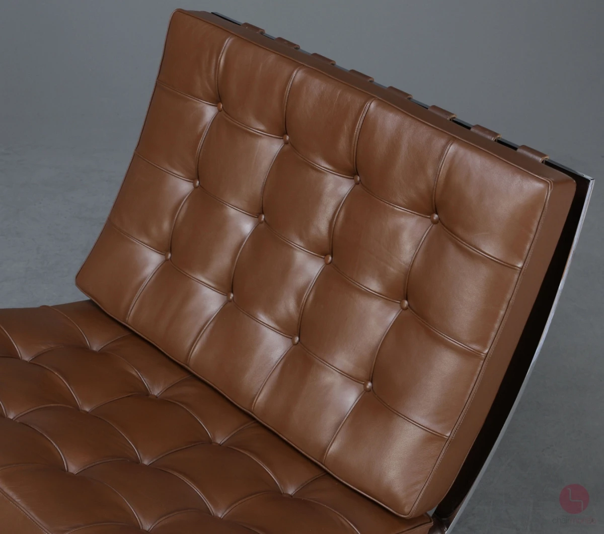 Knoll Barcelona Chair mit braunem Leder gebraucht