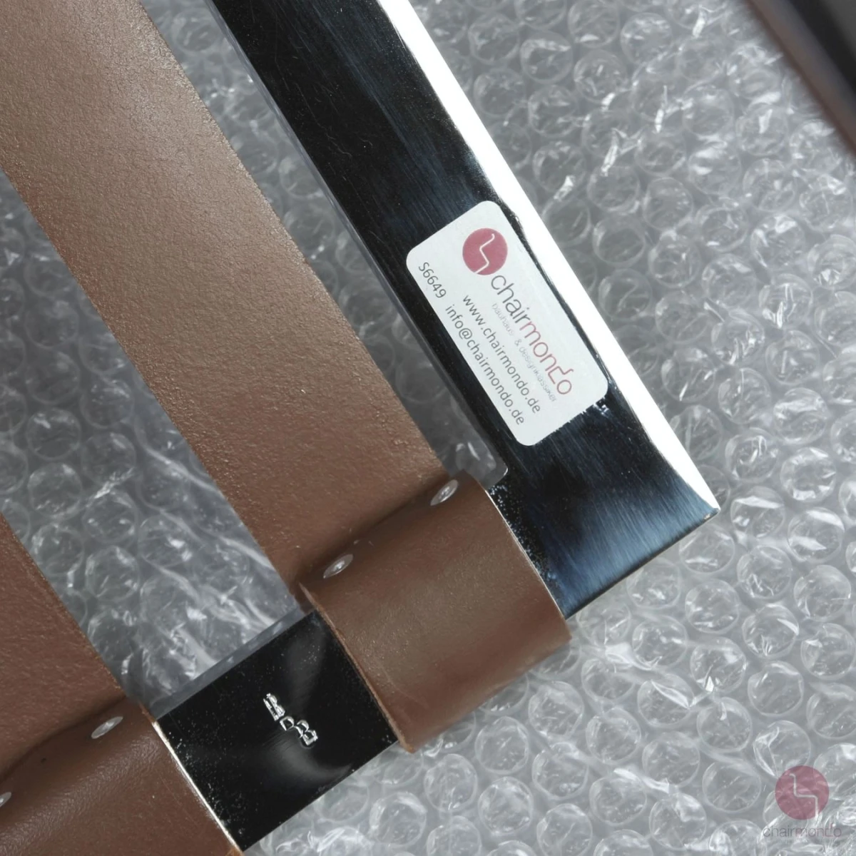 Knoll Barcelona Chair mit braunem Leder gebraucht