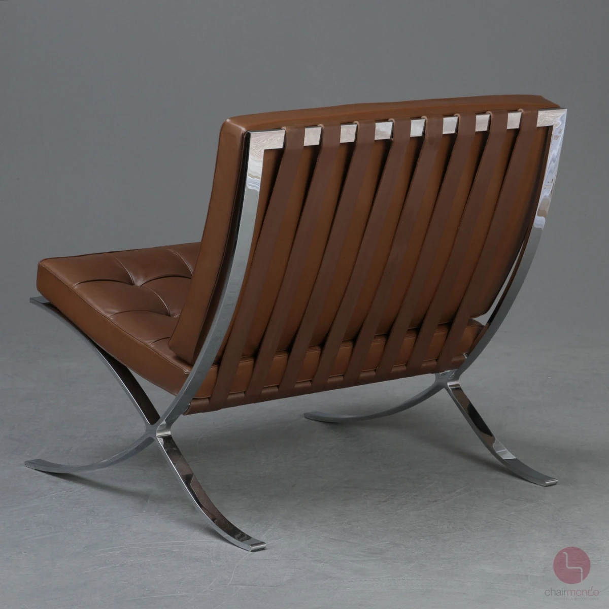 Knoll Barcelona Chair mit braunem Leder gebraucht