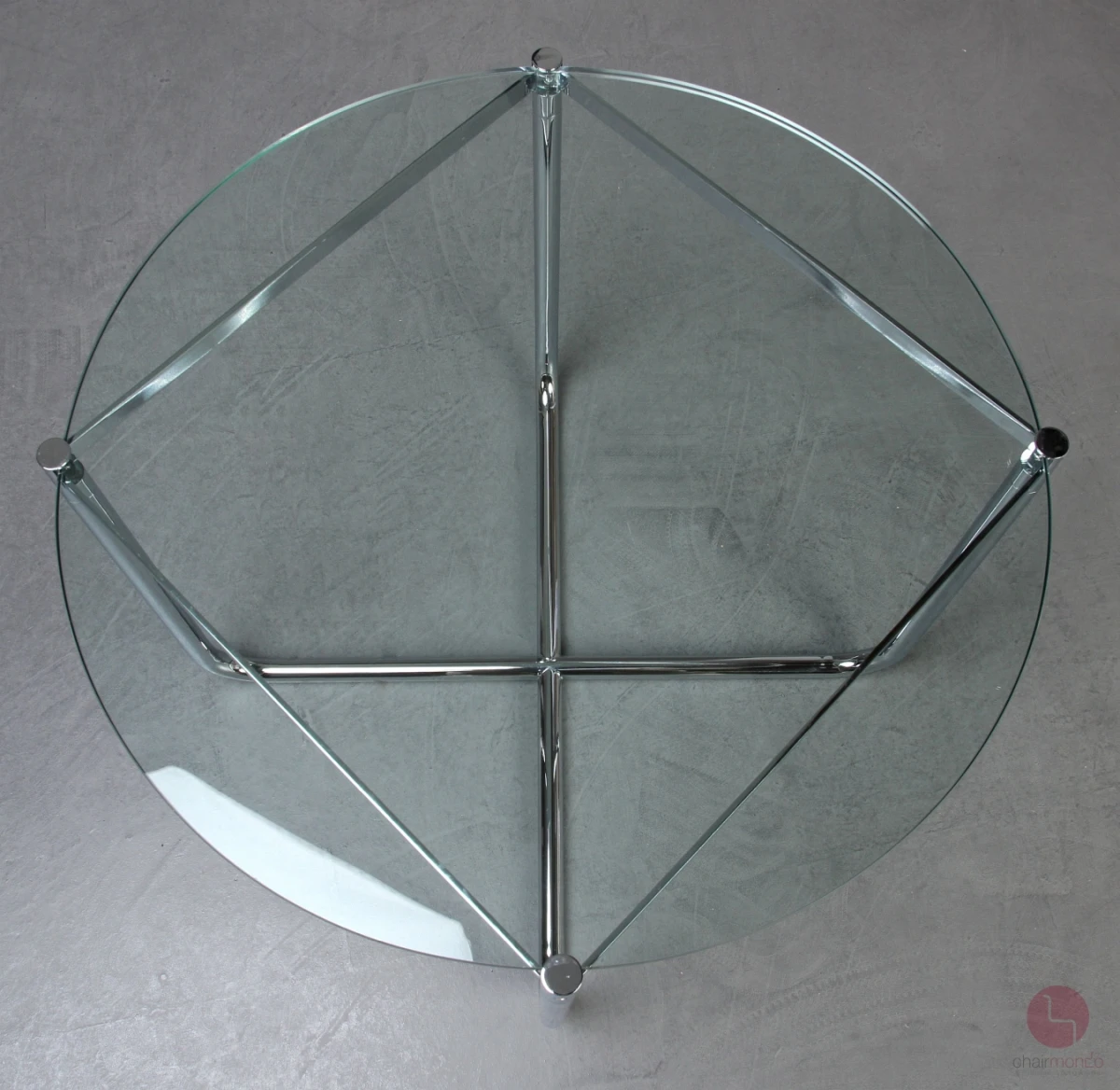 Knoll MR Couchtisch mit Glasplatte und verchromtem Gestell gebraucht