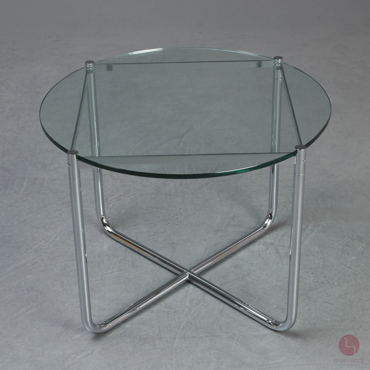 Knoll MR Couchtisch mit Glasplatte und verchromtem Gestell gebraucht