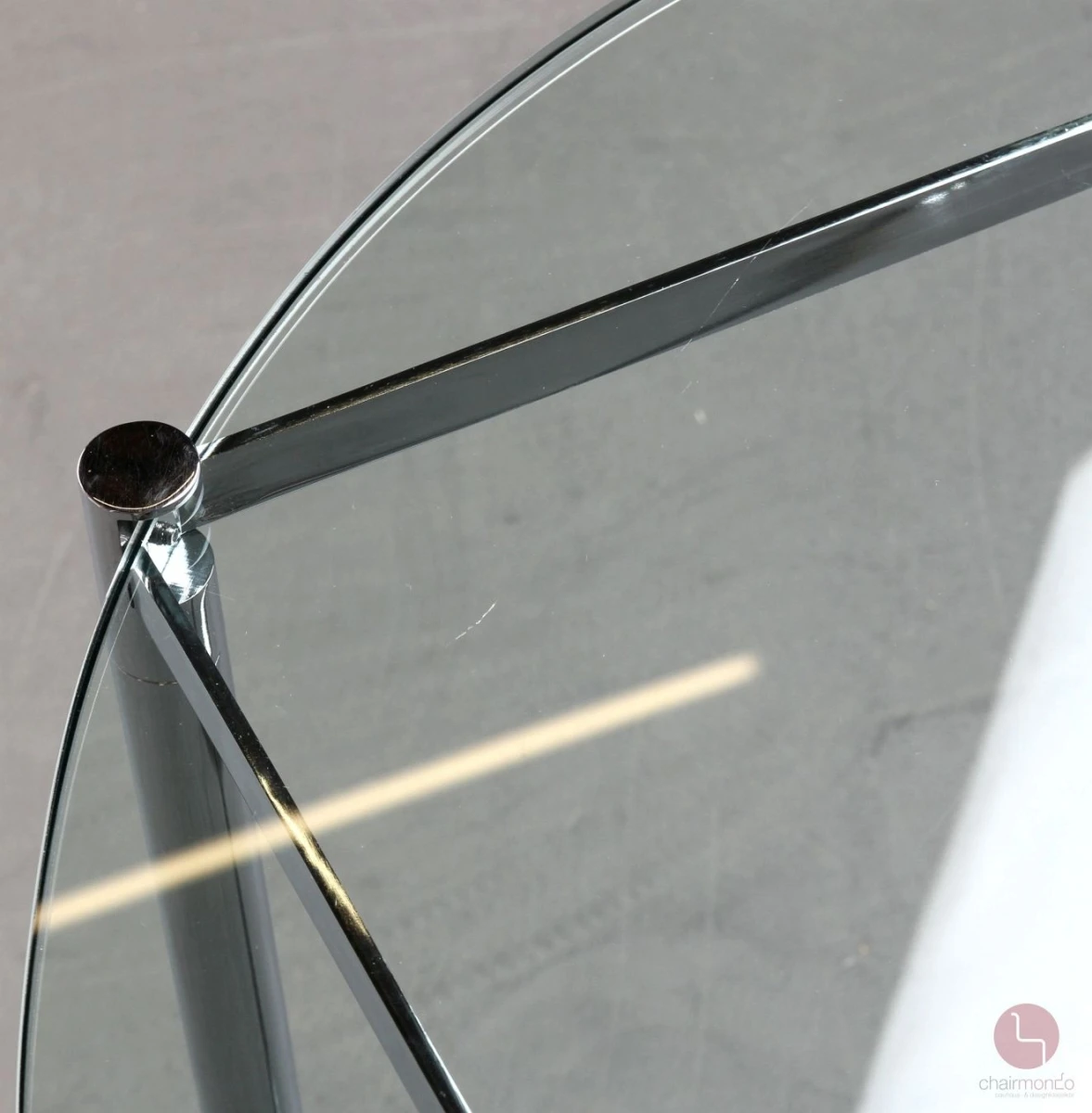 Knoll MR Couchtisch mit Glasplatte und verchromtem Gestell gebraucht