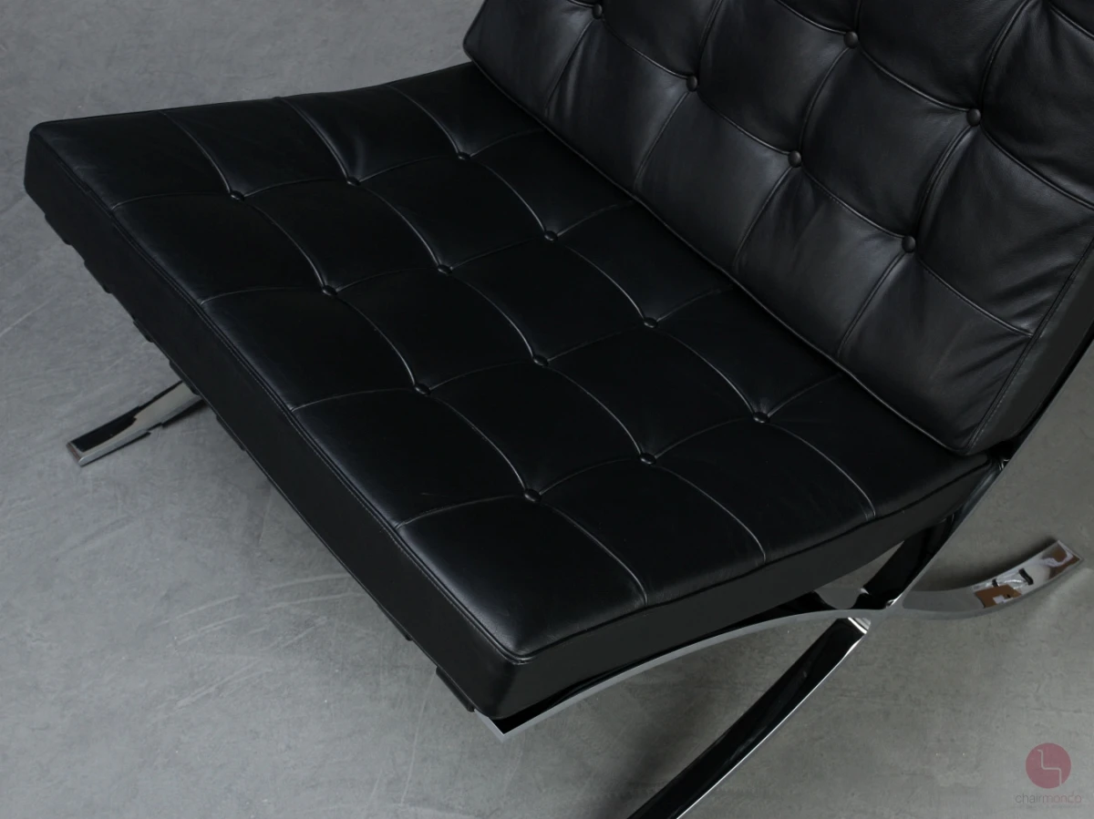 Knoll Barcelona Chair mit schwarzem Leder gebraucht Knoll Barcelona Chair mit schwarzem Leder gebraucht