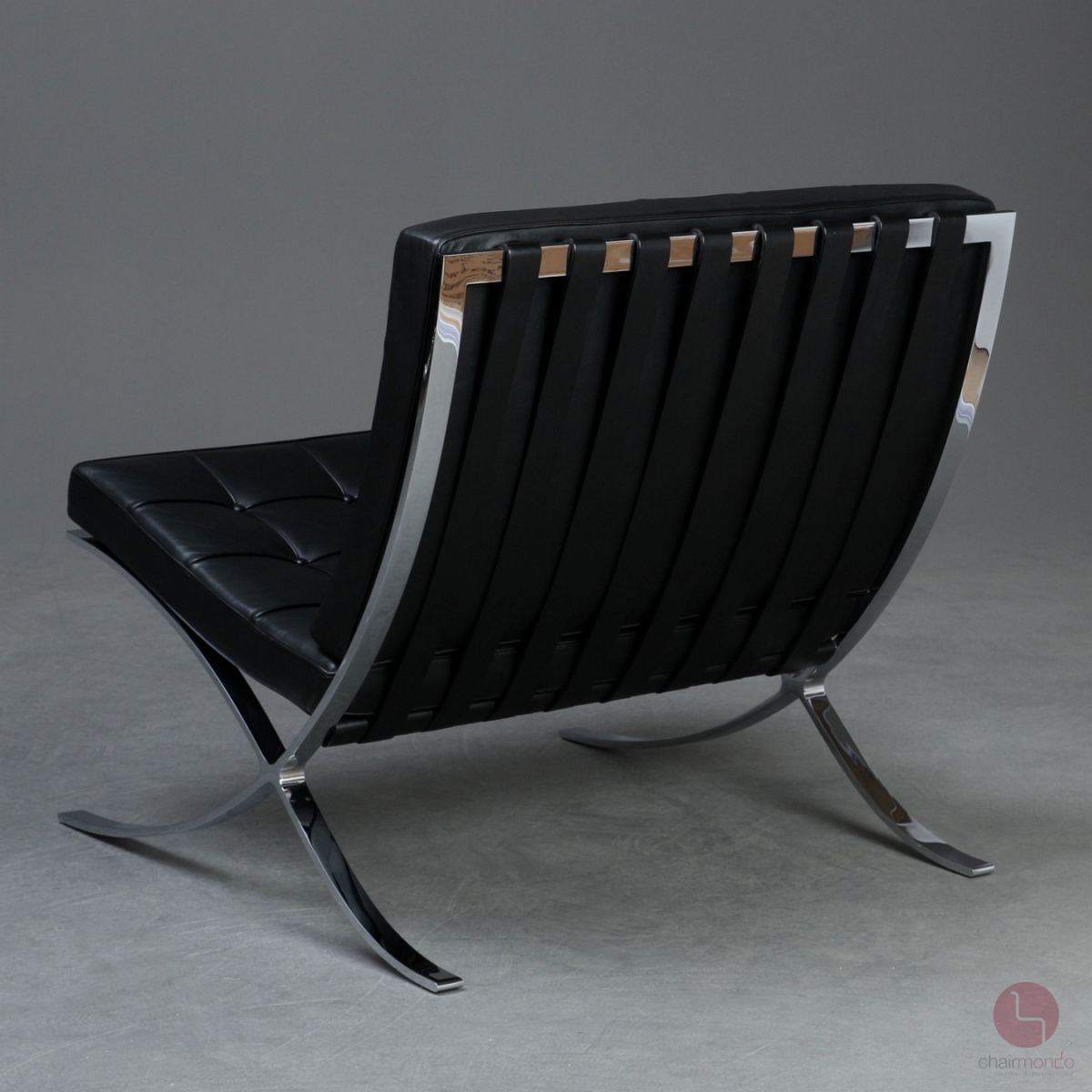 Knoll Barcelona Chair mit schwarzem Leder gebraucht