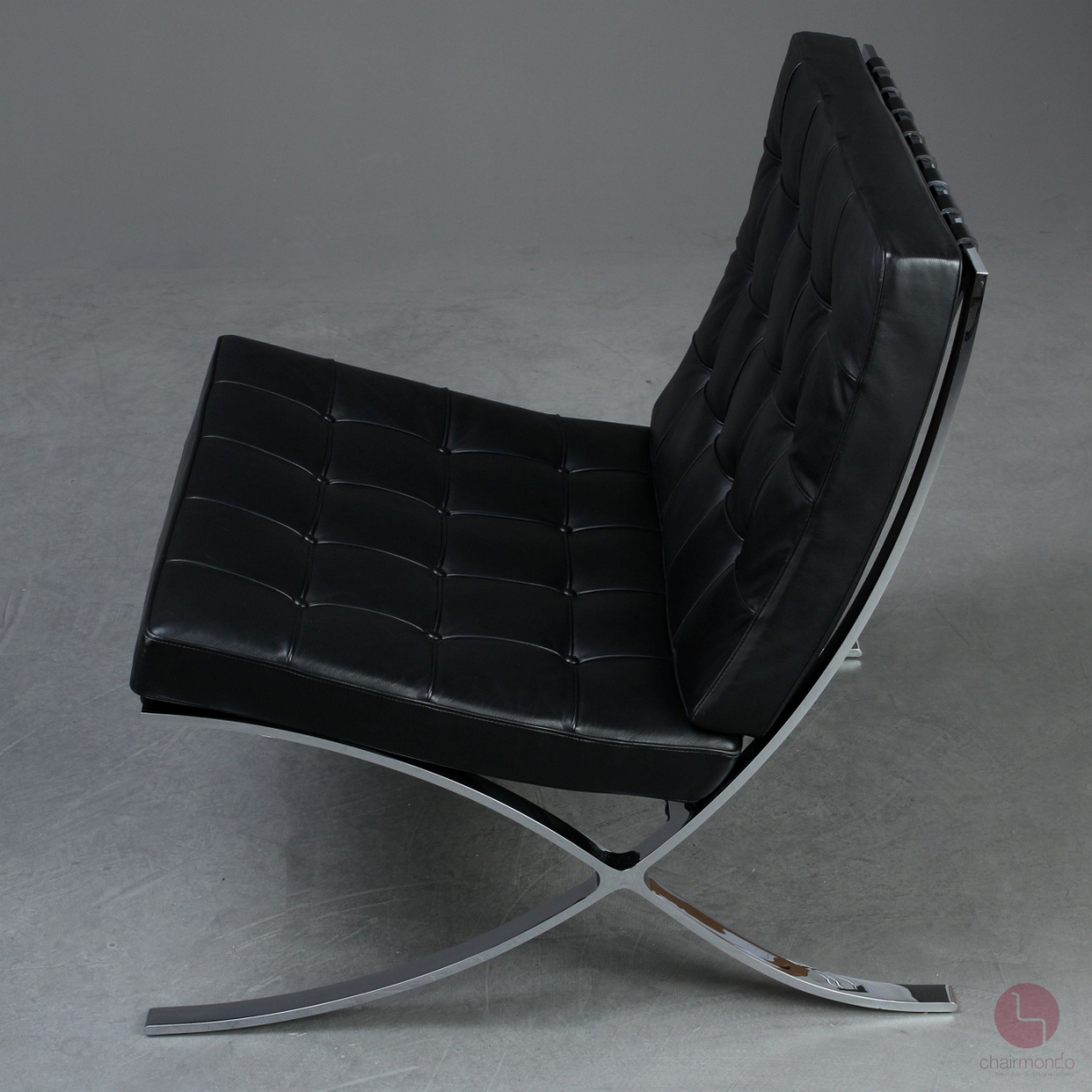 Knoll Barcelona Chair mit schwarzem Leder gebraucht