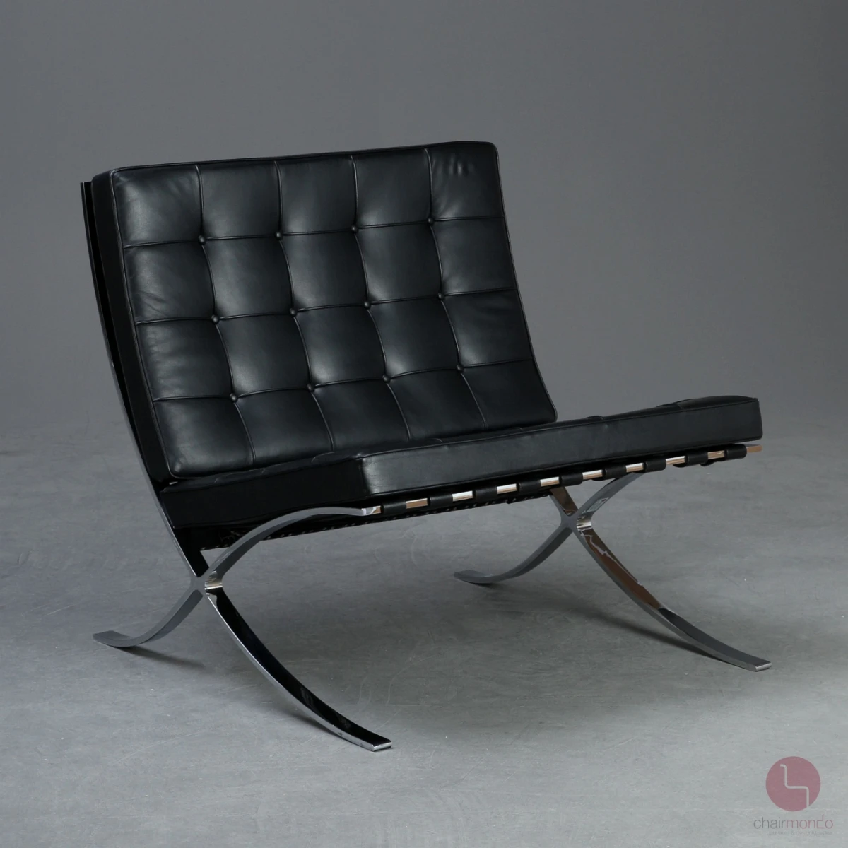 Knoll Barcelona Chair mit schwarzem Leder gebraucht Knoll Barcelona Chair mit schwarzem Leder gebraucht