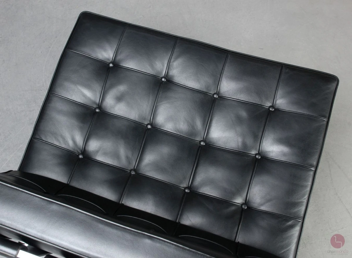 Knoll Barcelona Chair mit schwarzem Leder gebraucht Knoll Barcelona Chair mit schwarzem Leder gebraucht