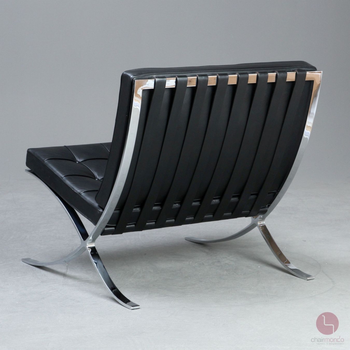 Knoll Barcelona Chair mit schwarzem Leder gebraucht