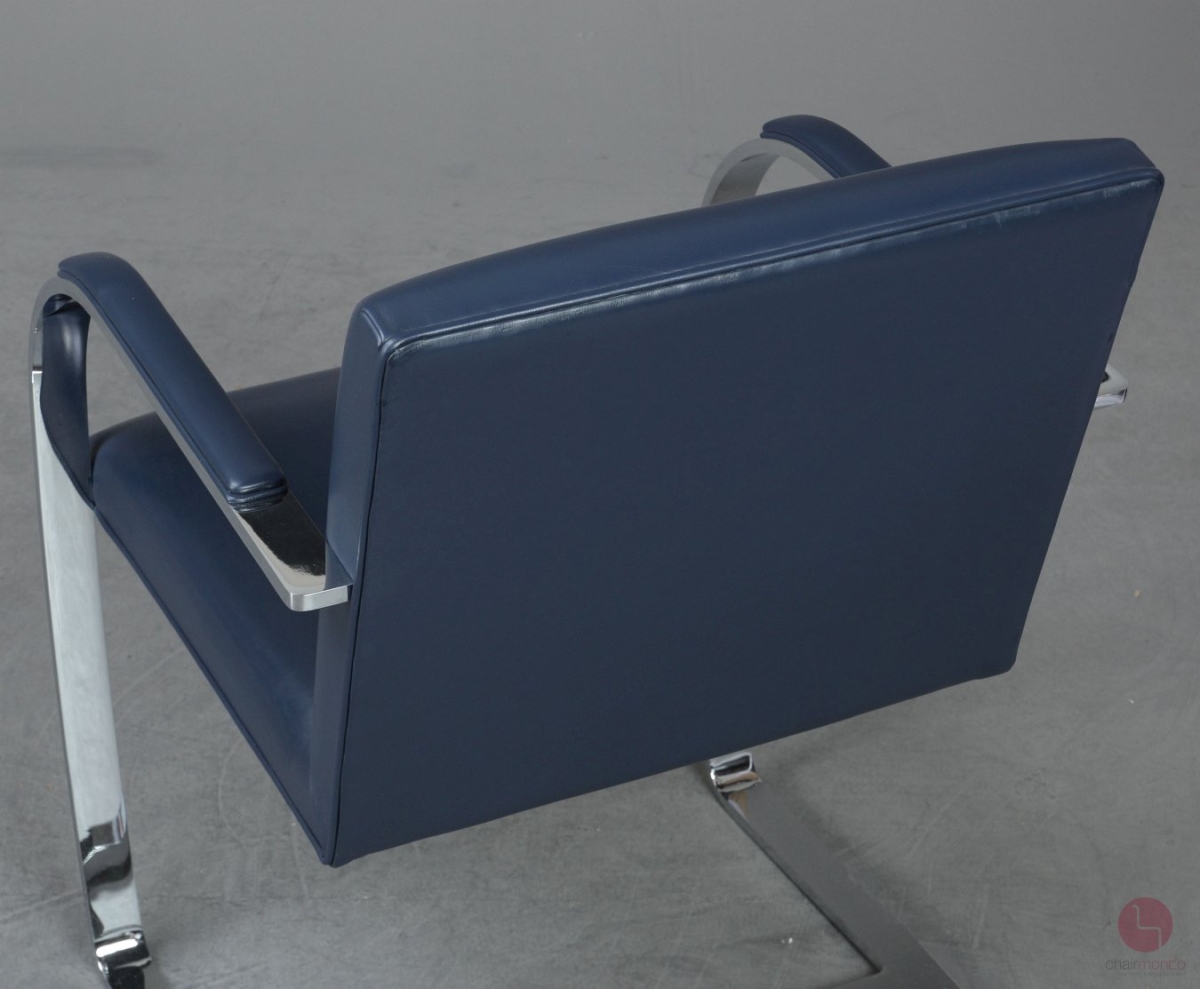 Knoll Brno Freischwinger Leder Blau gebraucht