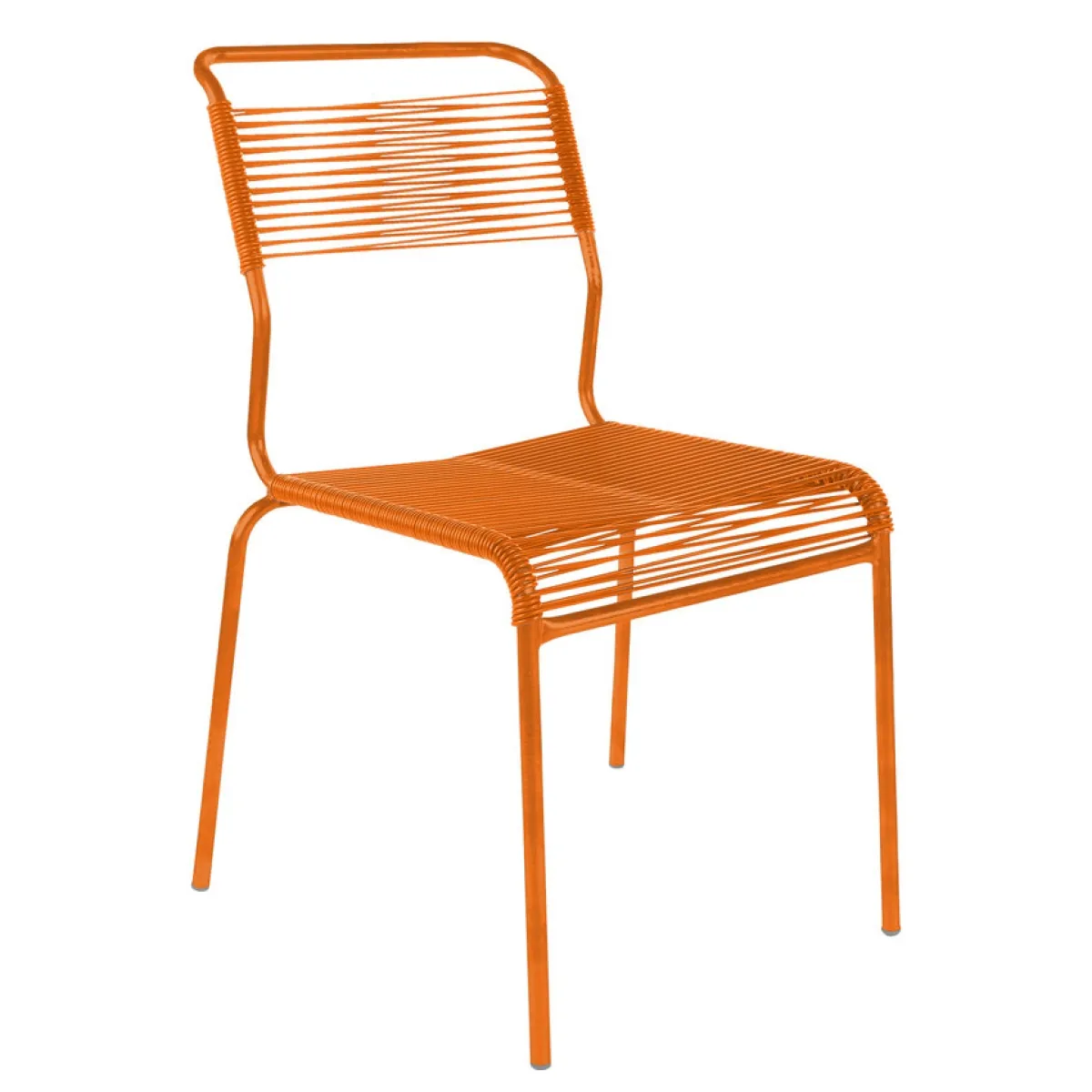 Schaffner Säntis Stuhl orange einfarbig – wetterfest, stapelbar & Swiss-Made