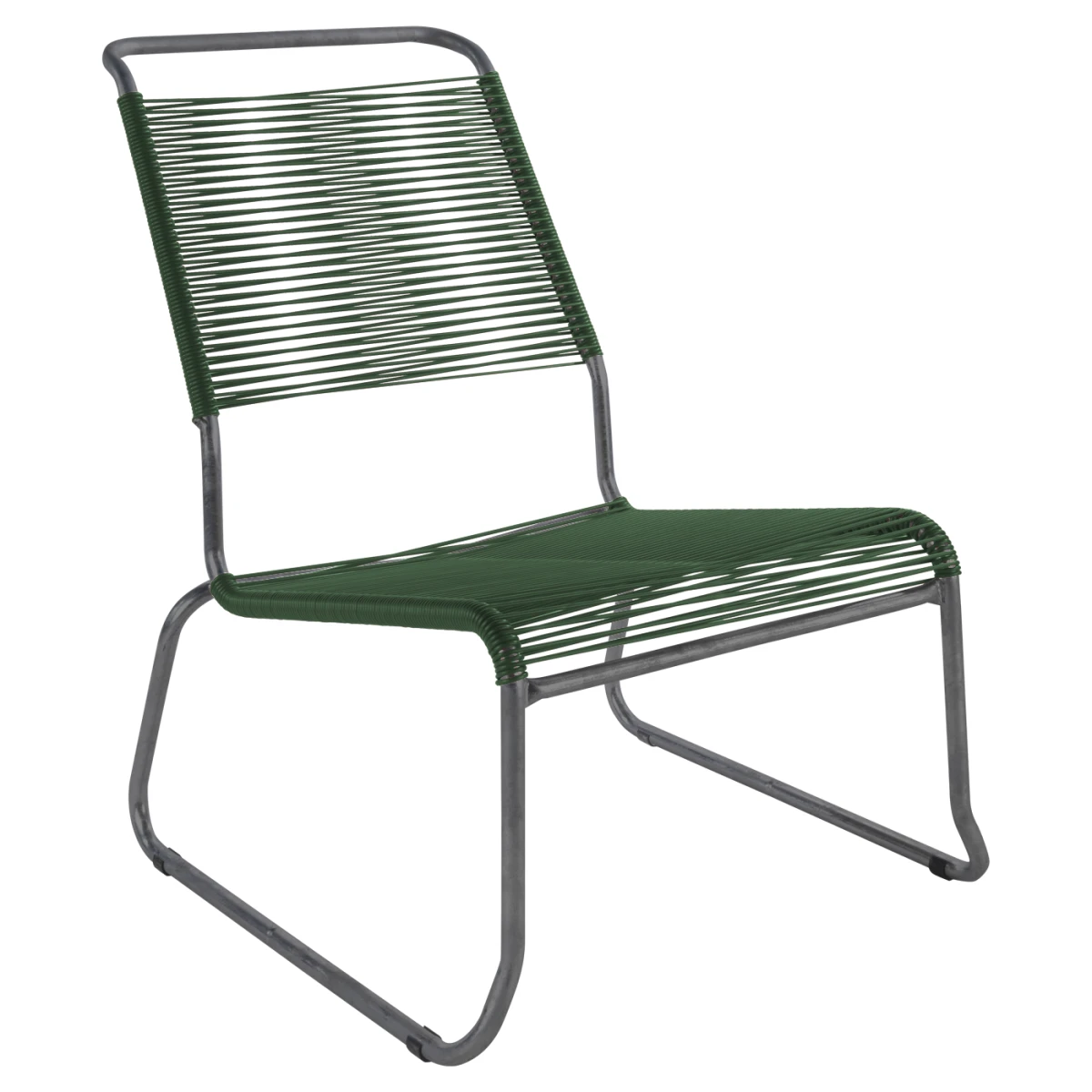 Säntis Lounger in Kaliblau mit anthrazitfarbenem Gestell