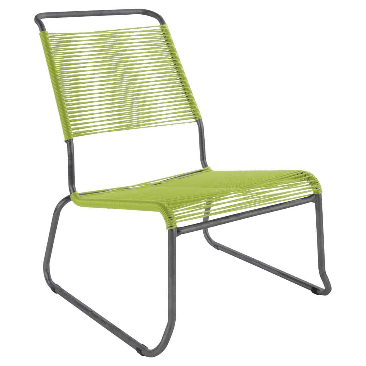 Säntis Lounger in Hellgrün mit anthrazitfarbenem Gestell
