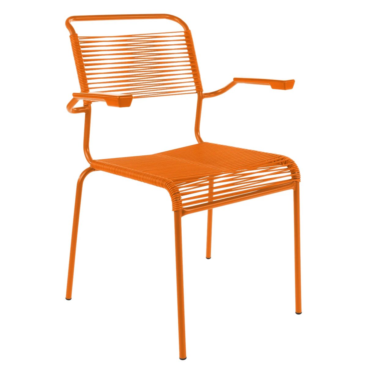 Schaffner Säntis Stuhl mit Armlehnen orange Gestell Grau– wetterfest, stapelbar & Swiss-Made Schaffner Säntis Stuhl mit Armlehnen orange Gestell Grau– wetterfest, stapelbar & Swiss-Made