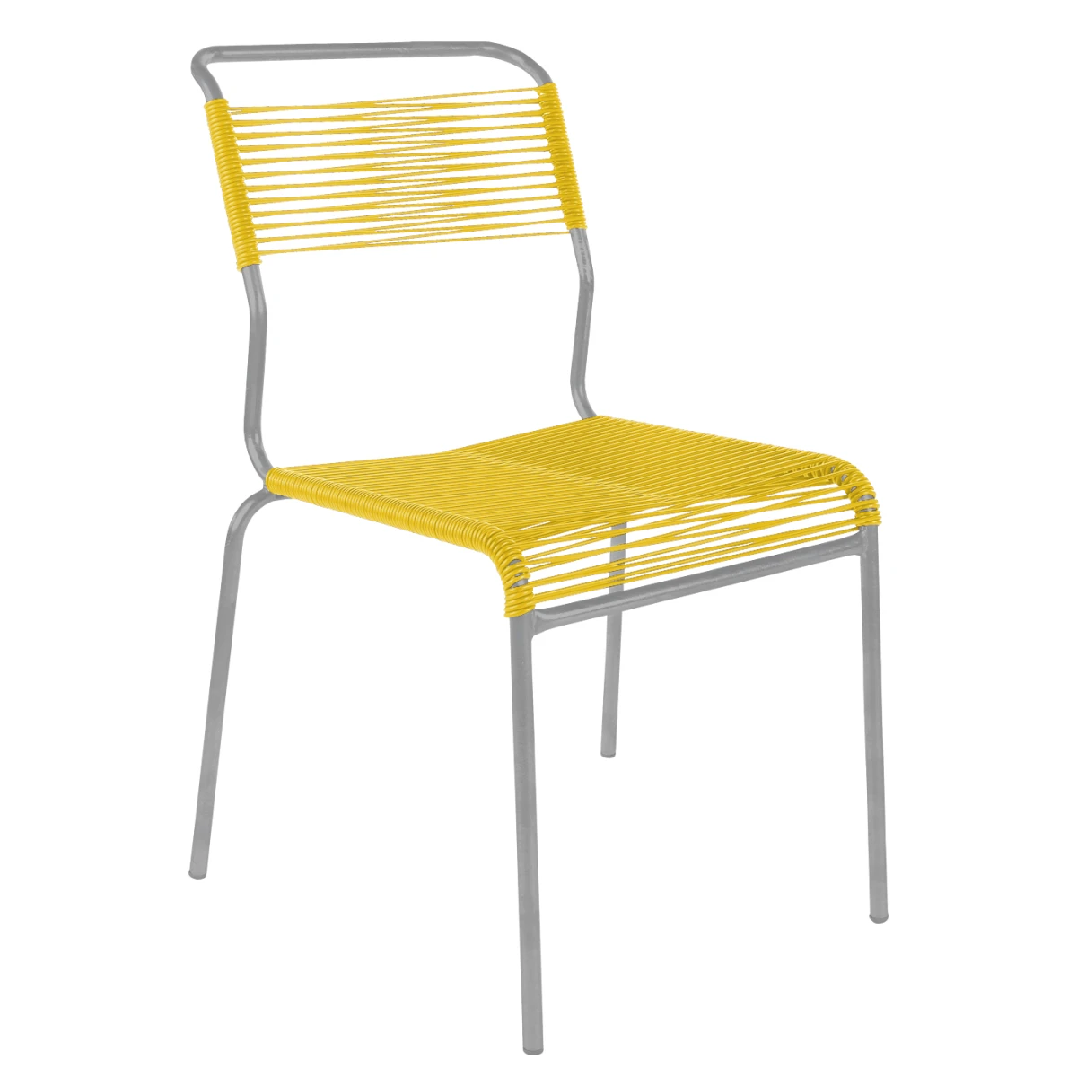 Schaffner Säntis Stuhl gelb zweifarbig Gestell Grau– wetterfest, stapelbar & Swiss-Made Schaffner Säntis Stuhl gelb zweifarbig Gestell Grau– wetterfest, stapelbar & Swiss-Made