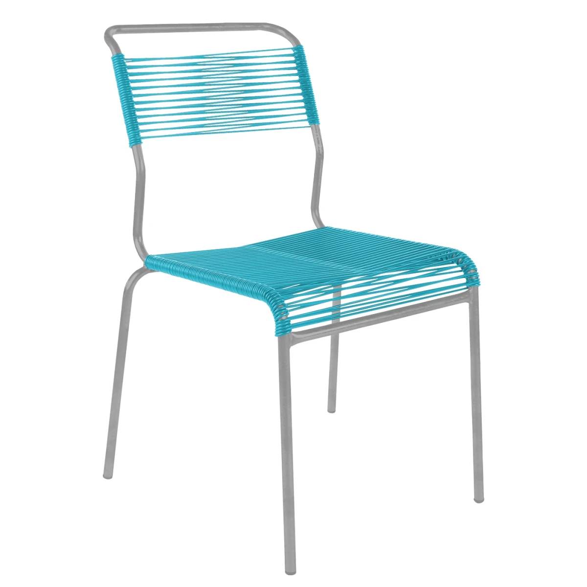 Schaffner Säntis Stuhl türkis zweifarbig Gestell Grau– wetterfest, stapelbar & Swiss-Made Schaffner Säntis Stuhl türkis zweifarbig Gestell Grau– wetterfest, stapelbar & Swiss-Made