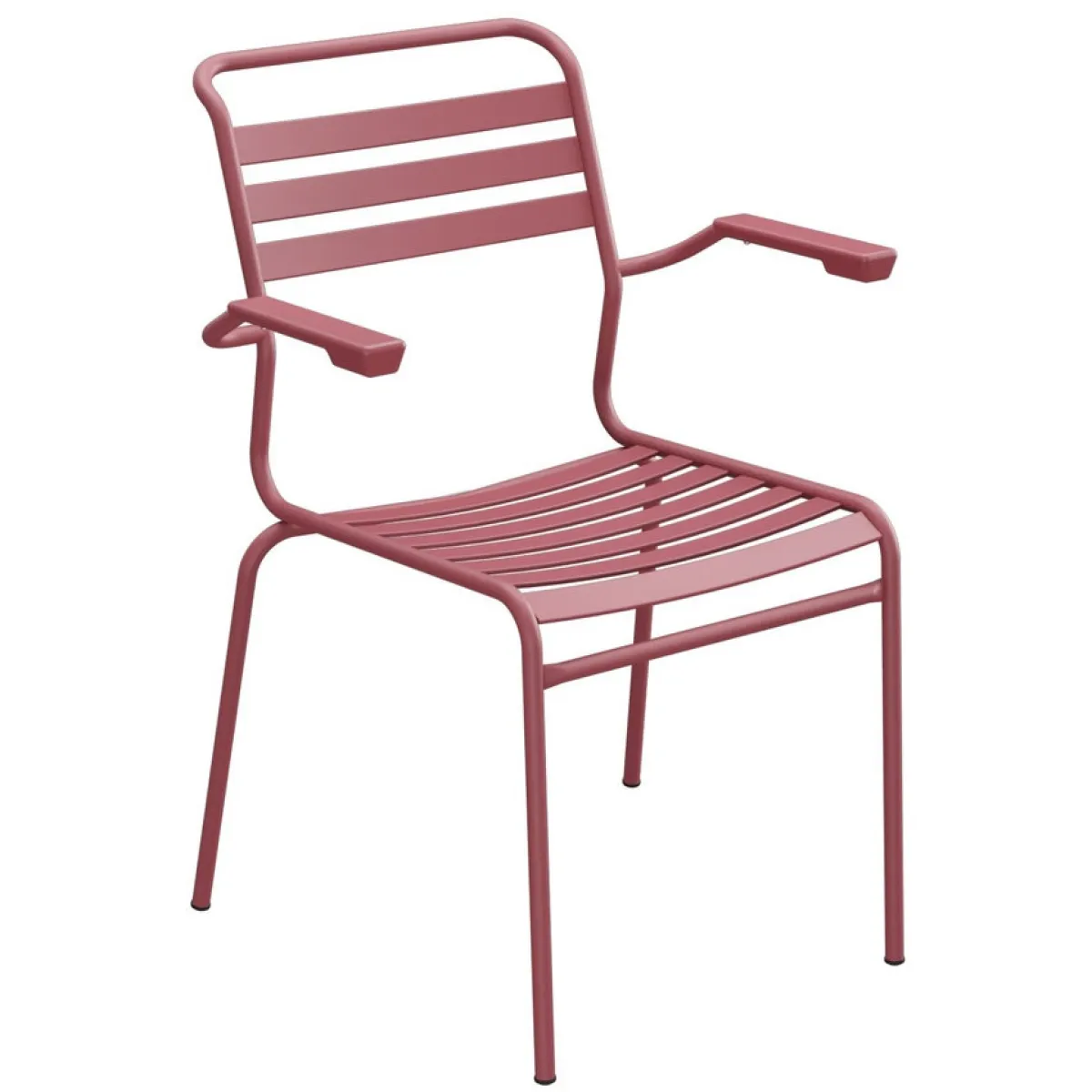 Schaffner Säntis Stuhl mit PVC Lättli in bordeaux