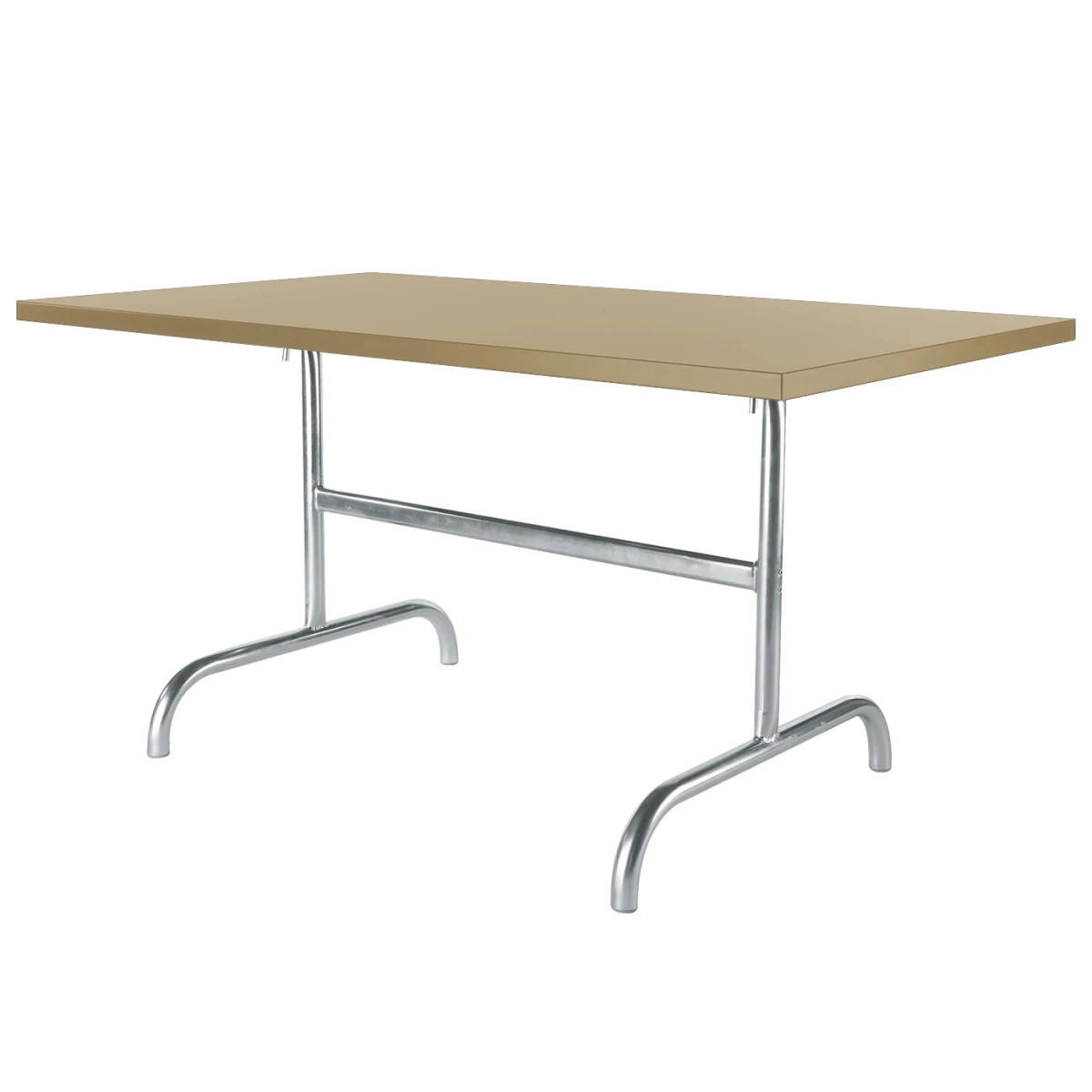 Schaffner Metalltisch Braun und feuerverzinktes Gestell Schaffner Metalltisch Braun und feuerverzinktes Gestell
