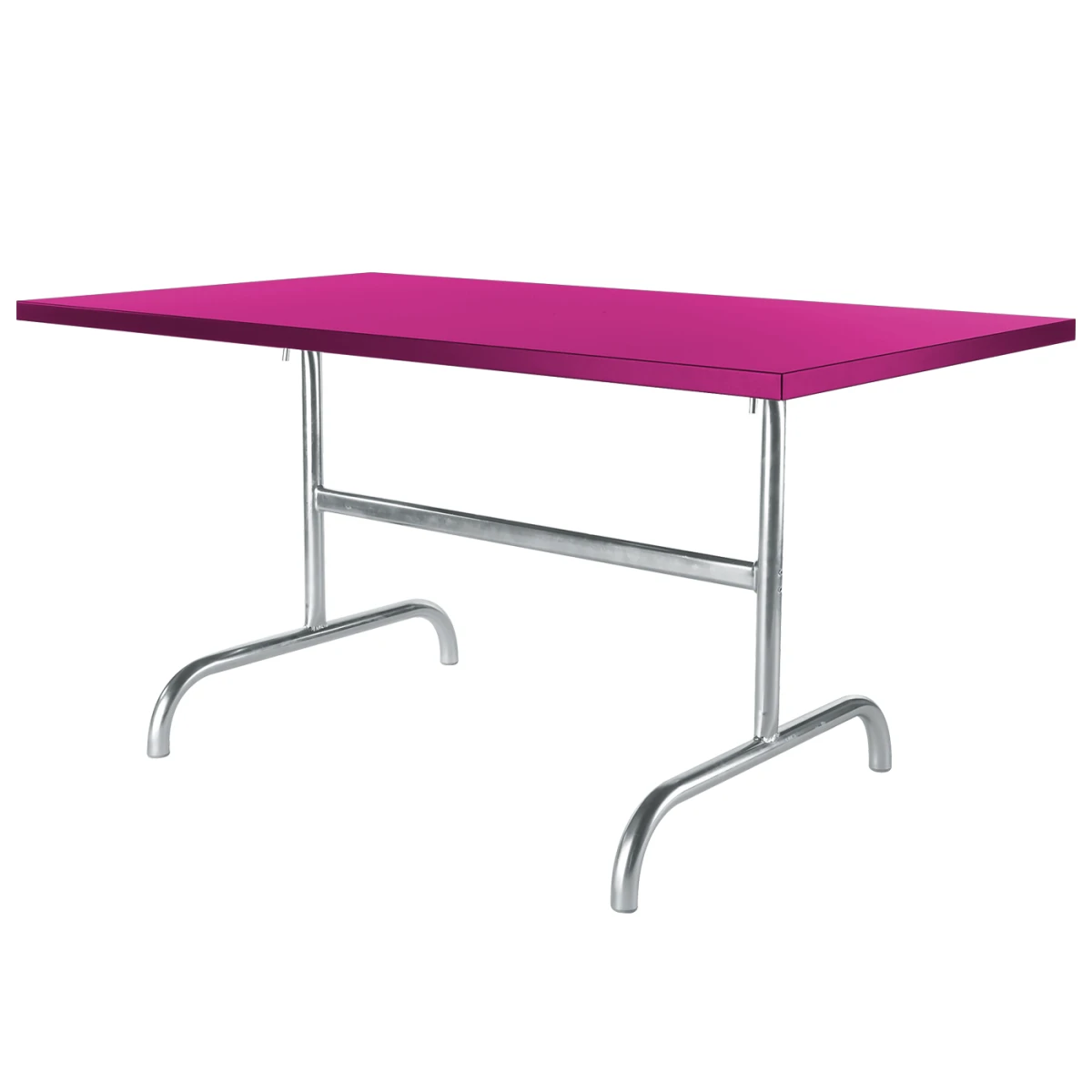 Schaffner Metalltisch Rosa und feuerverzinktes Gestell Schaffner Metalltisch Rosa und feuerverzinktes Gestell