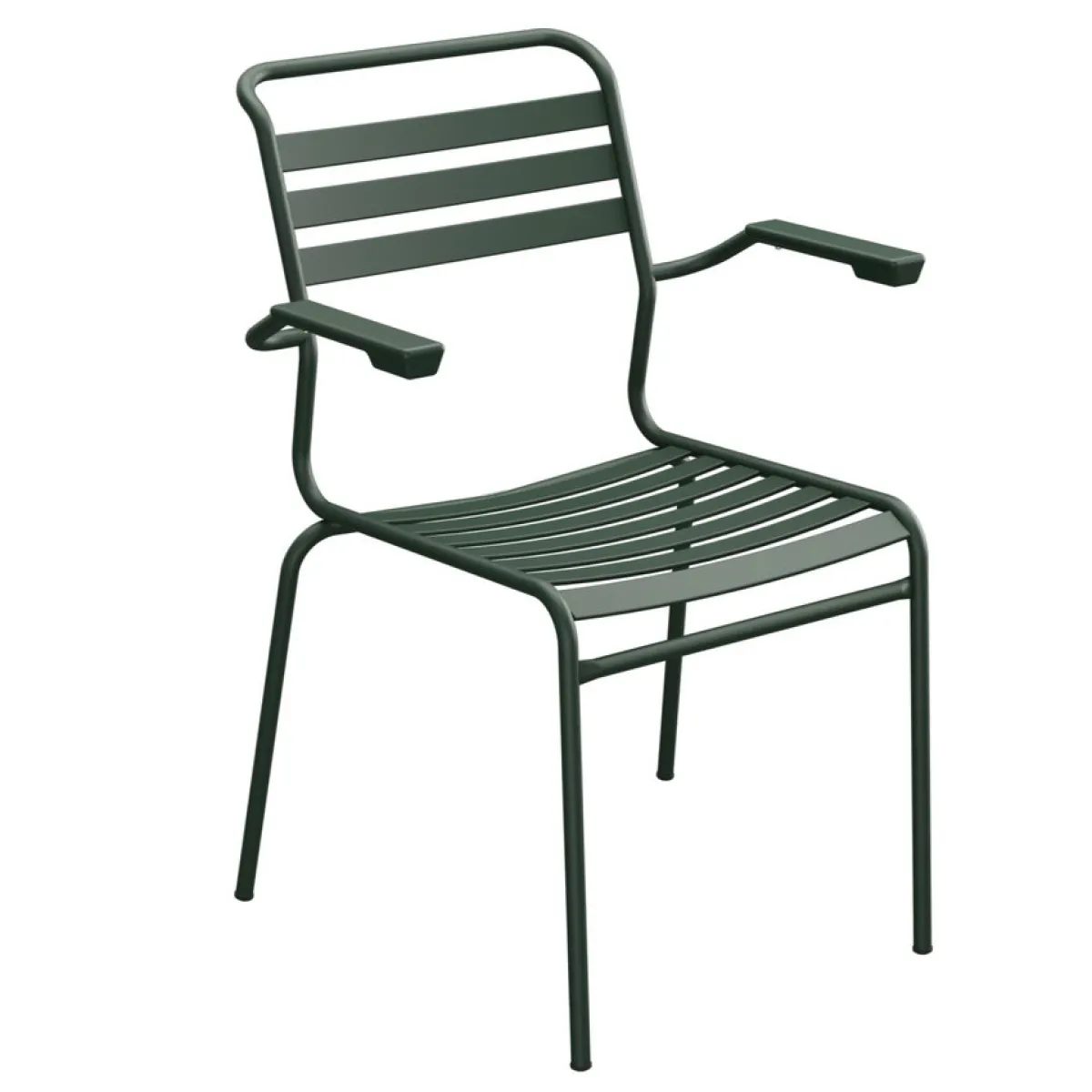Schaffner Säntis Stuhl mit PVC Lättli in tannengrün