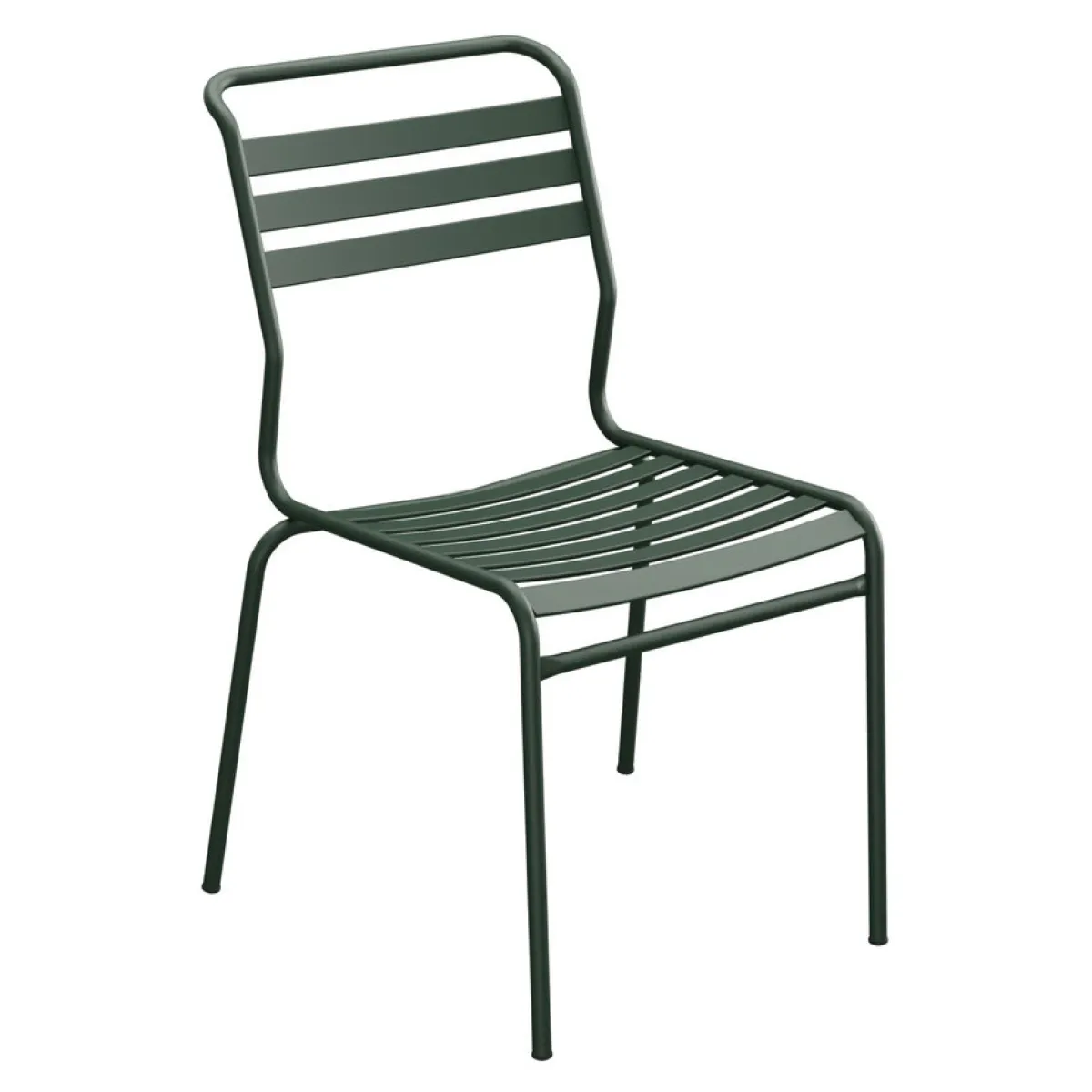Schaffner Säntis Stuhl mit PVC Lättli in tannengrün