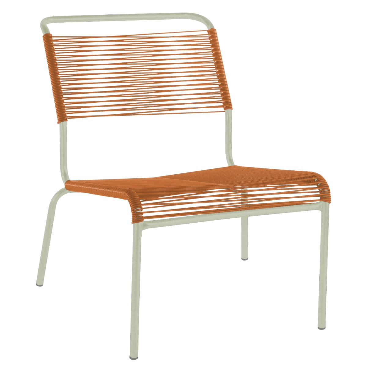 Säntis Lounger in Terrakotta mit pastellgrünem Gestell