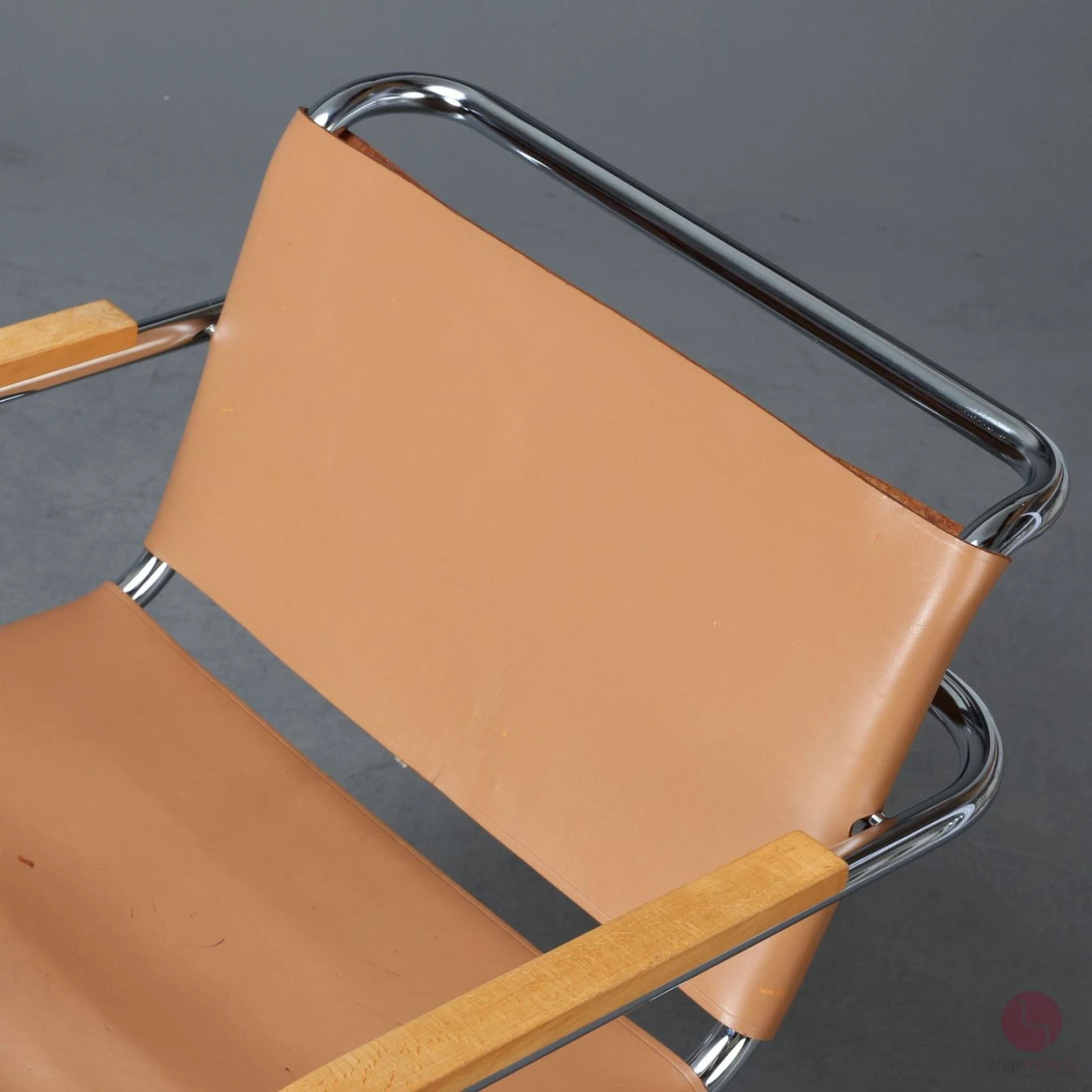 Tecta Triennale Freischwinger Sessel by Franco Albini mit beigem Leder gebraucht Tecta Triennale Freischwinger Sessel by Franco Albini mit beigem Leder gebraucht
