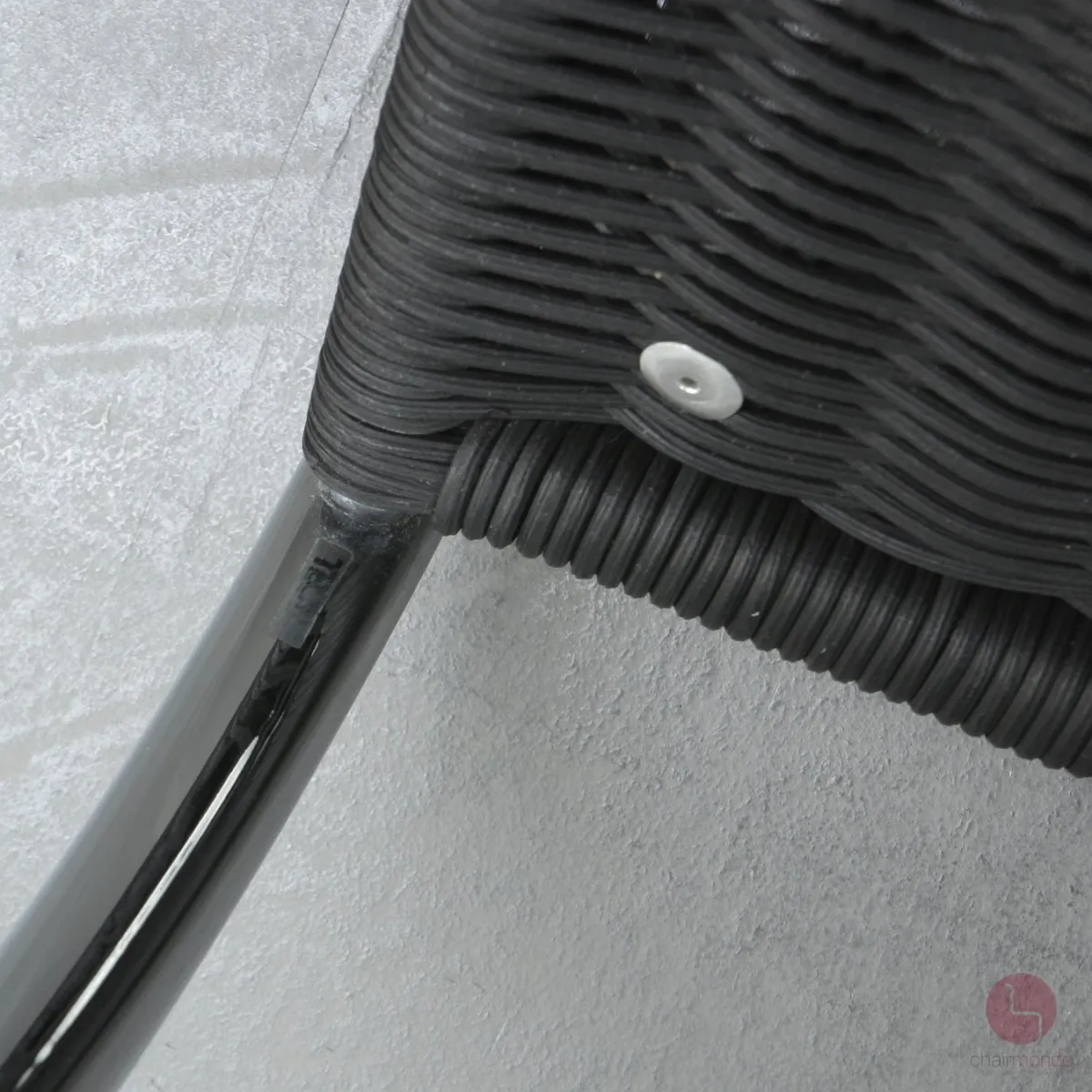 Tecta D35 Lounge Sessel mit schwarzem Leder und Gefelcht gebraucht