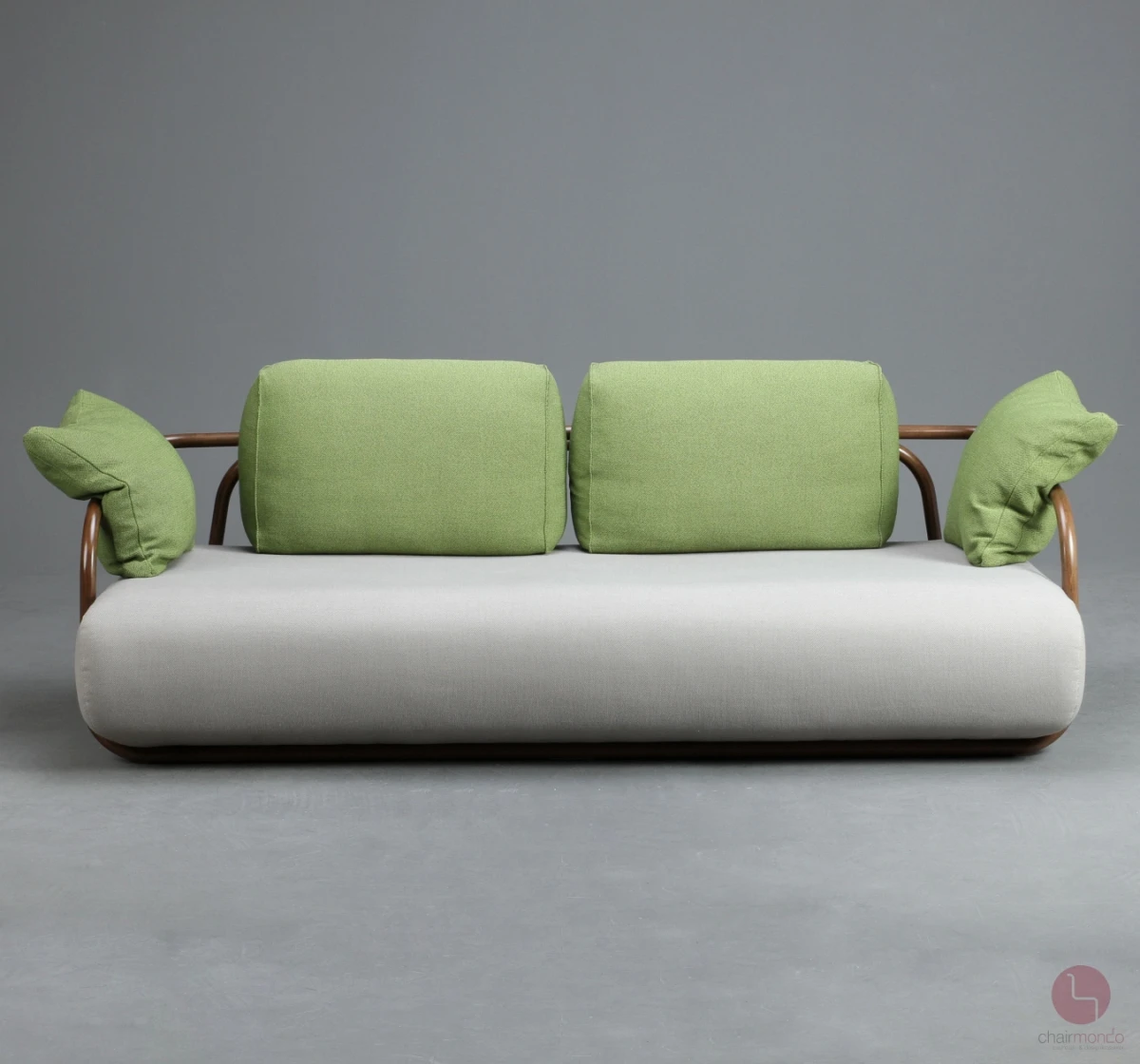 Thonet 2002 Design Sofa Couch mit Stoffbezug Grau Grün gebraucht