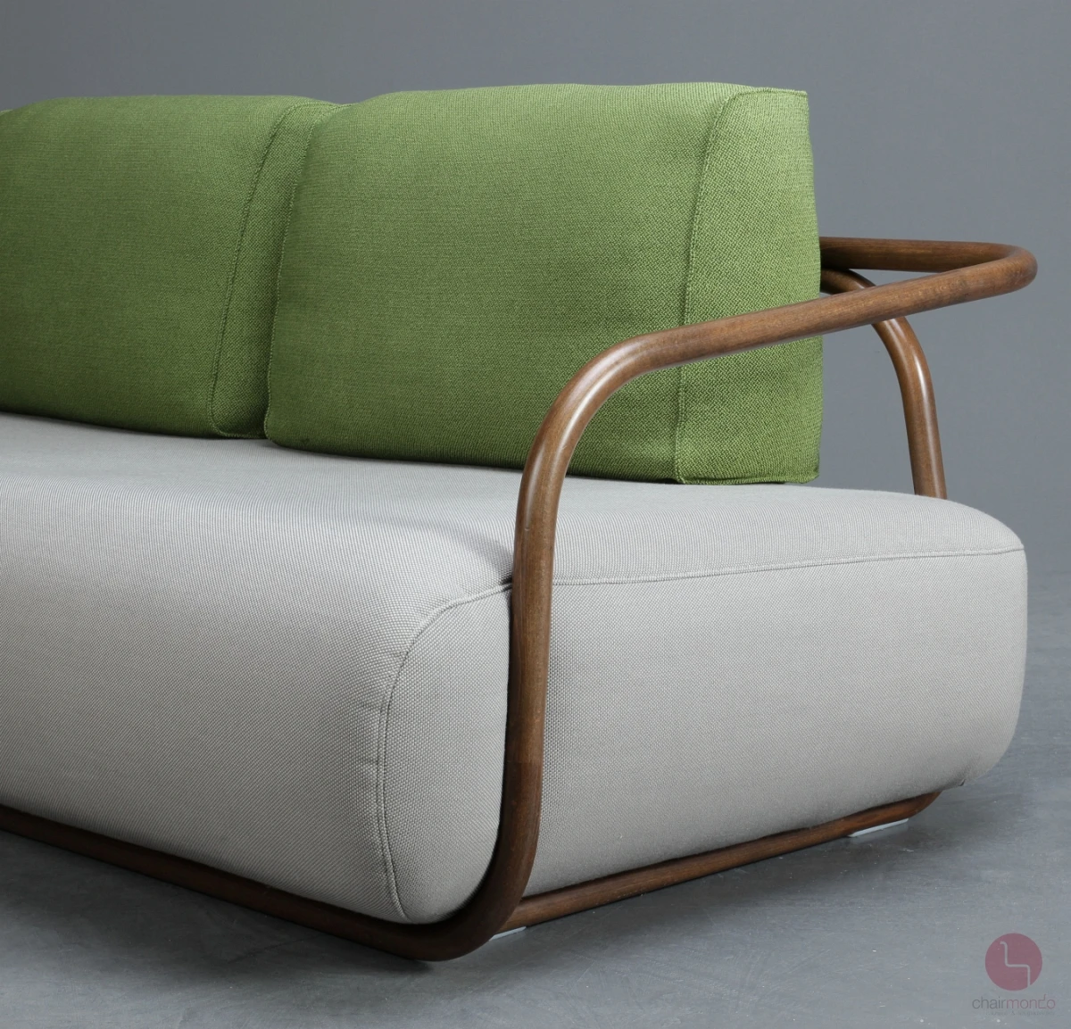 Thonet 2002 Design Sofa Couch mit Stoffbezug Grau Grün gebraucht